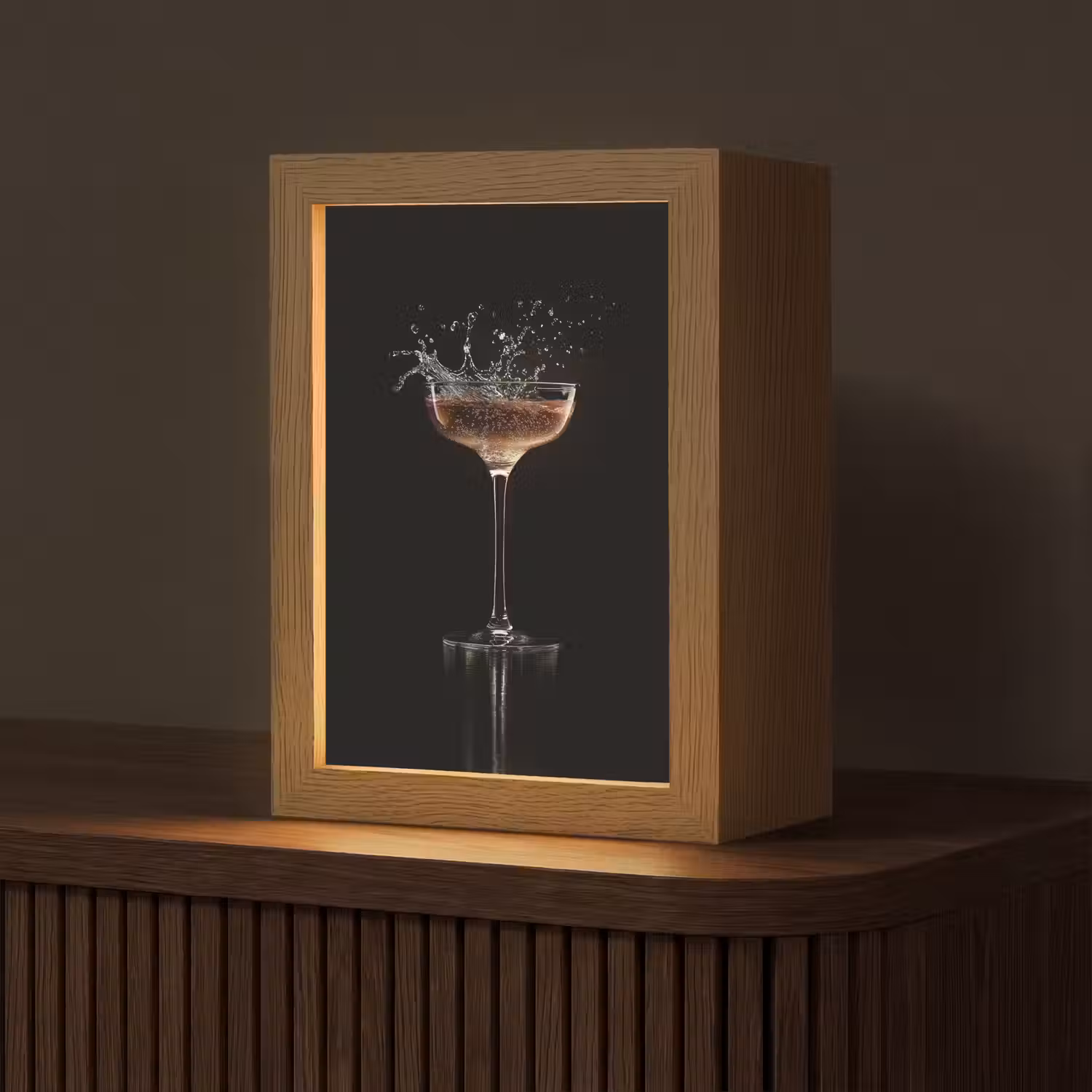 Cocktail - Zwart - Spetters - Glas Light Box met kabel (Tafellamp) klein -z3d_website