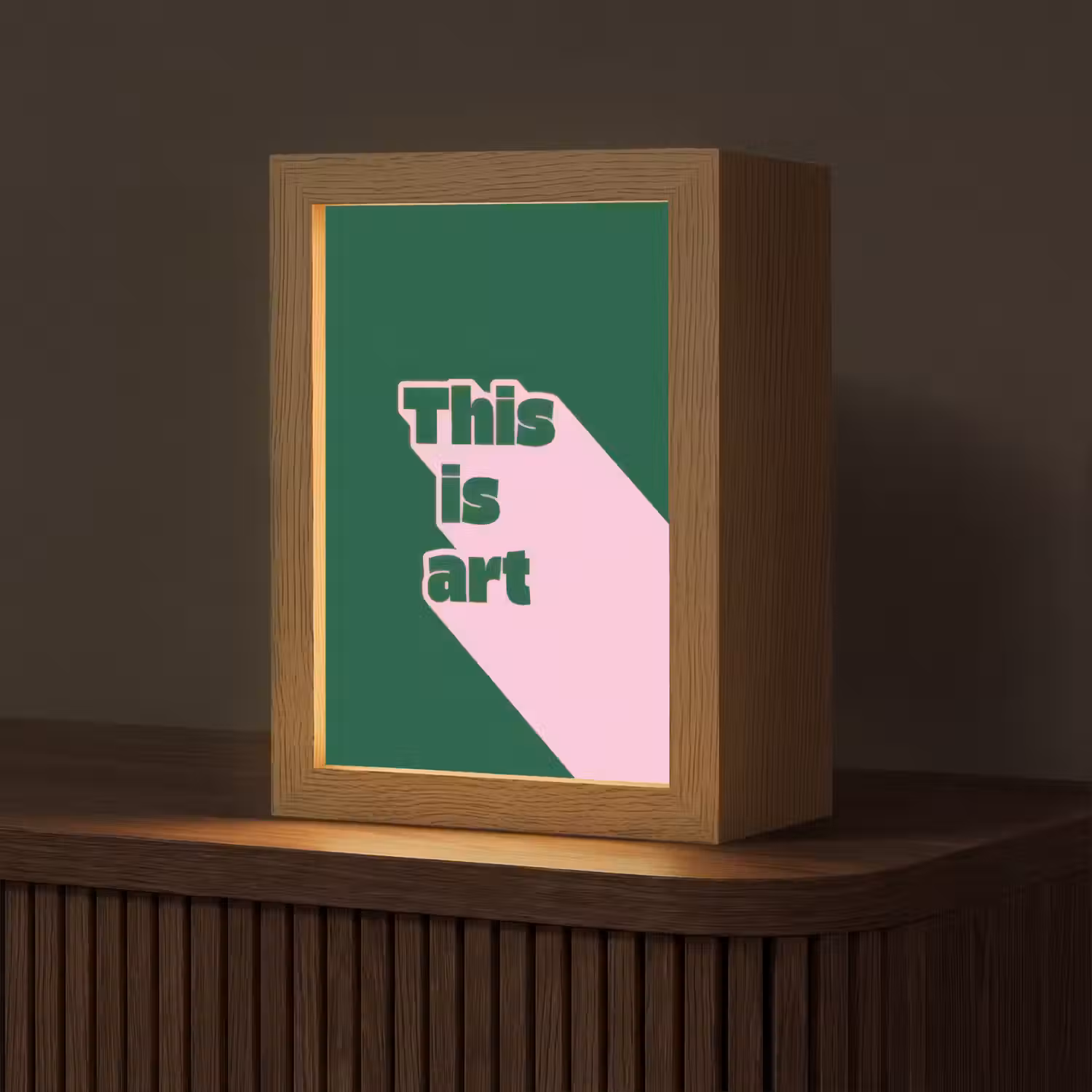 This is art - Schaduw - Roze Light Box met kabel (Tafellamp) klein -z3d_website