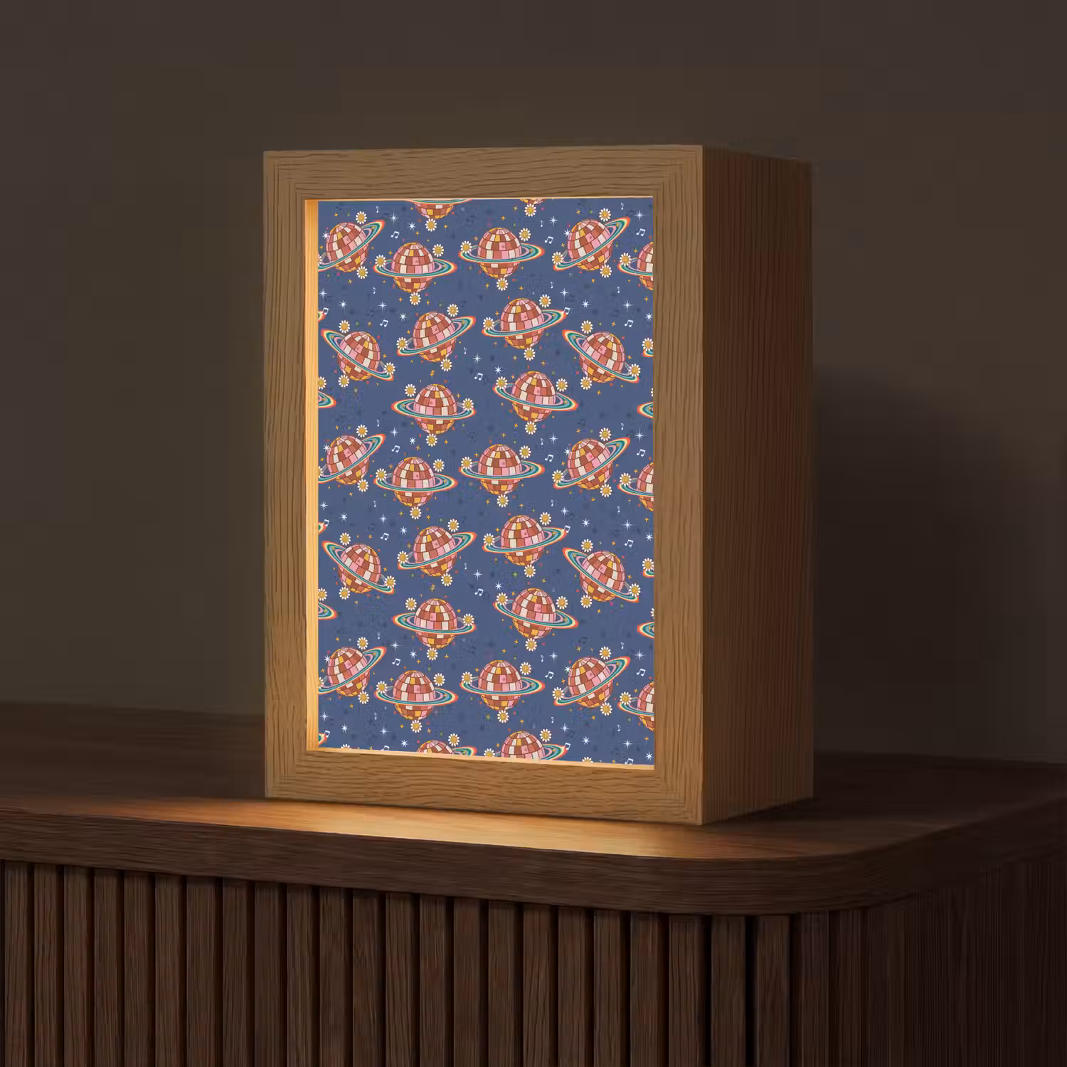 Disco - Blauw - Patroon Light Box met kabel (Tafellamp) klein 925 -z3d_website