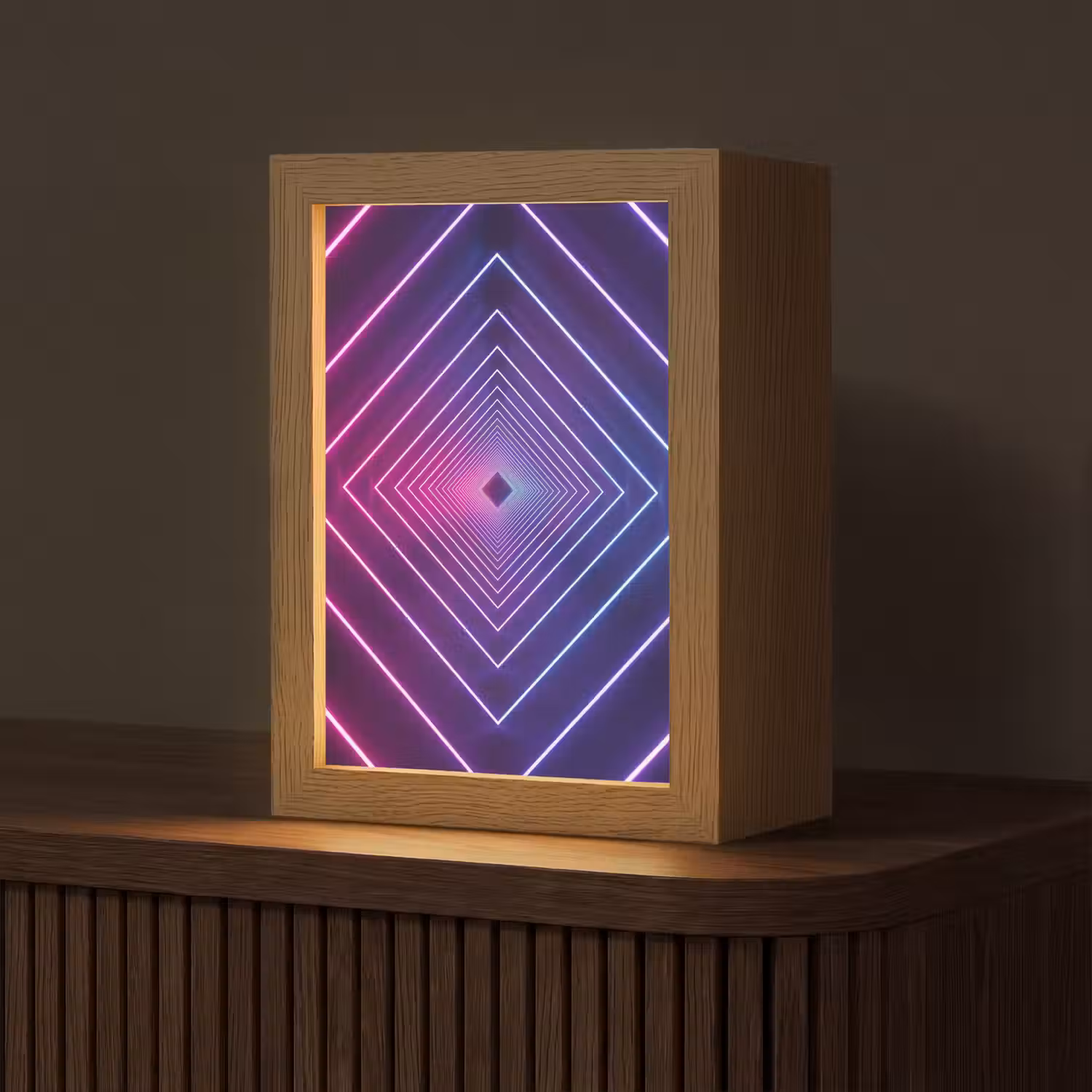 Driedimensionaal - Tunnel - Ruimte Light Box met kabel (Tafellamp) klein -z3d_website