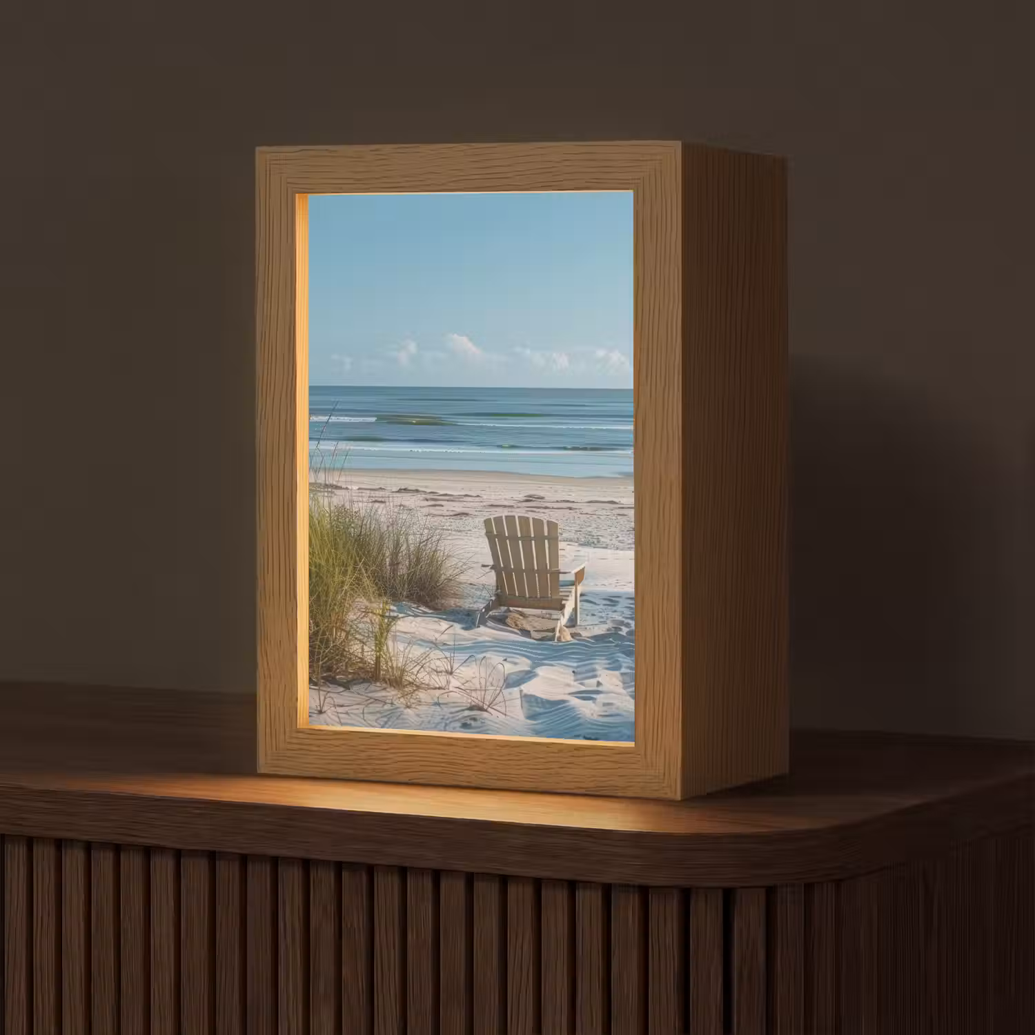 Duinen - Strand - Zee - Zomer Light Box met kabel (Tafellamp) klein -z3d_website