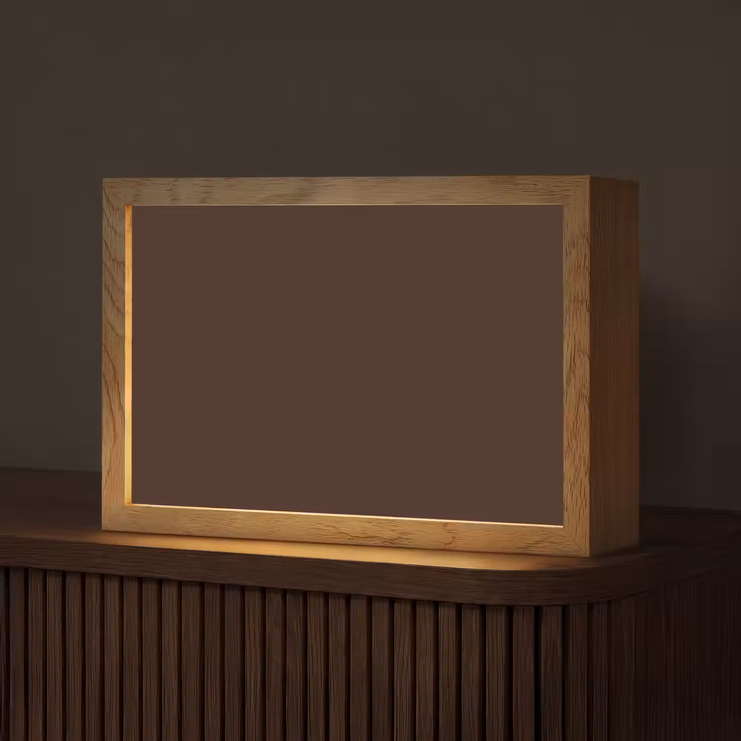 Dark - Chocolate - Bruin Light Box met kabel (Tafellamp) klein 924 -z3d_website