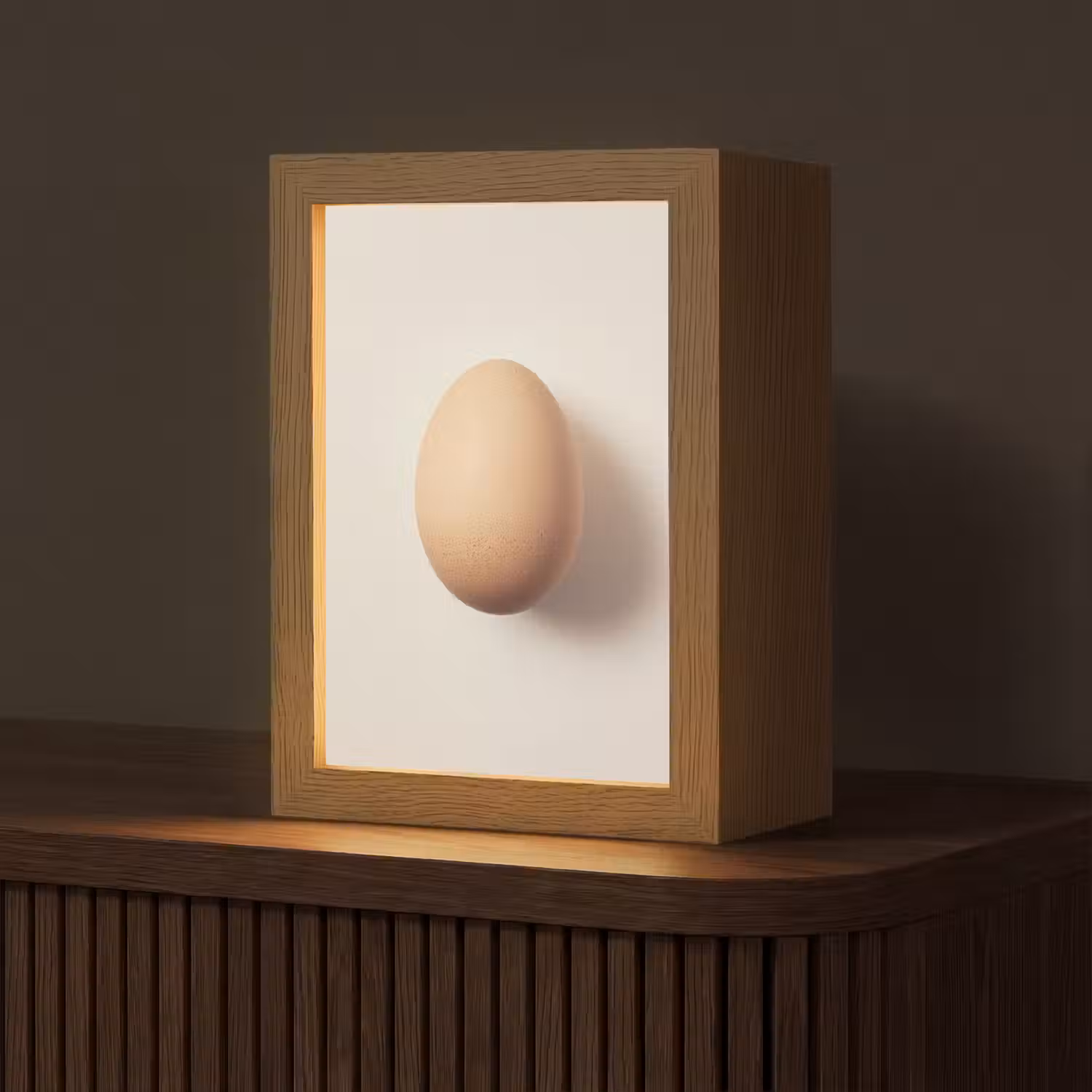 Ei - Beige - Ovaal - Egaal Light Box met kabel (Tafellamp) klein -z3d_website