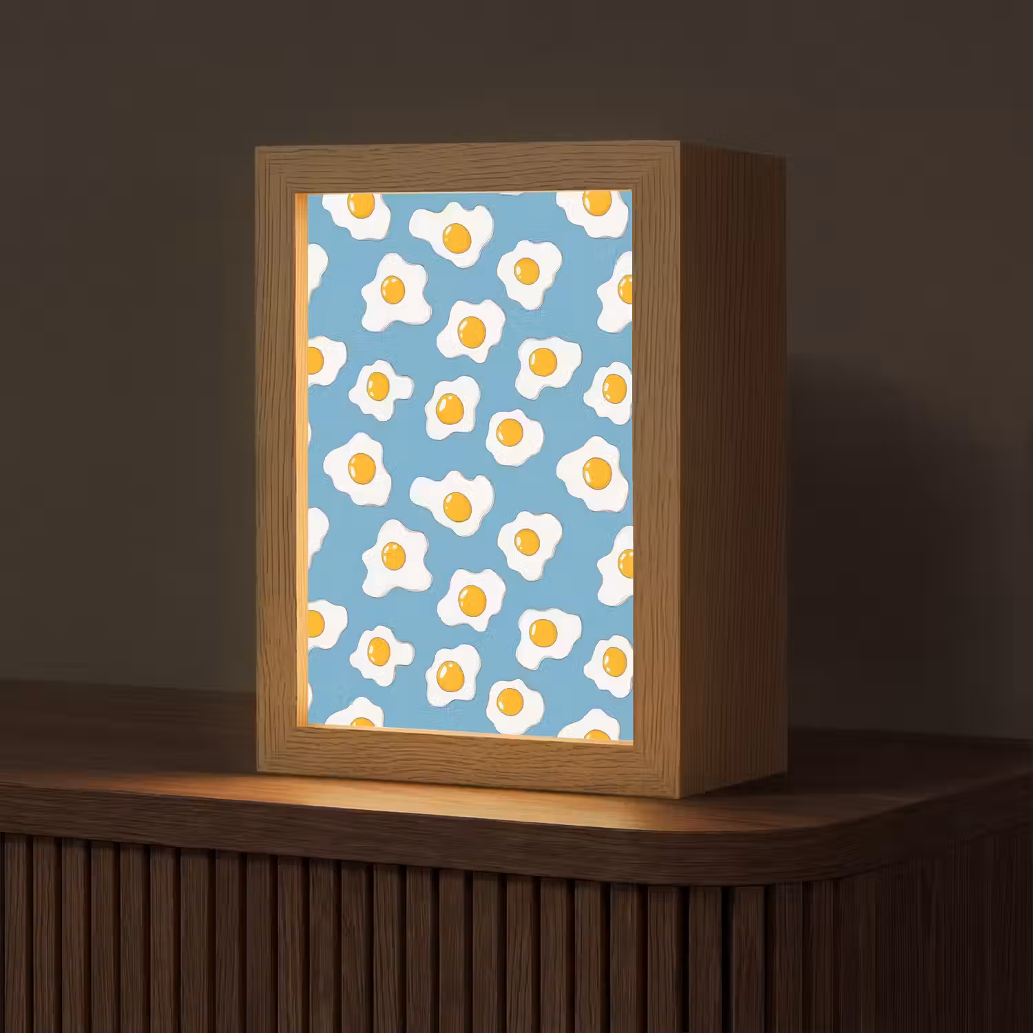 Eieren - Dooiers - Blauw Light Box met kabel (Tafellamp) klein 925 -z3d_website