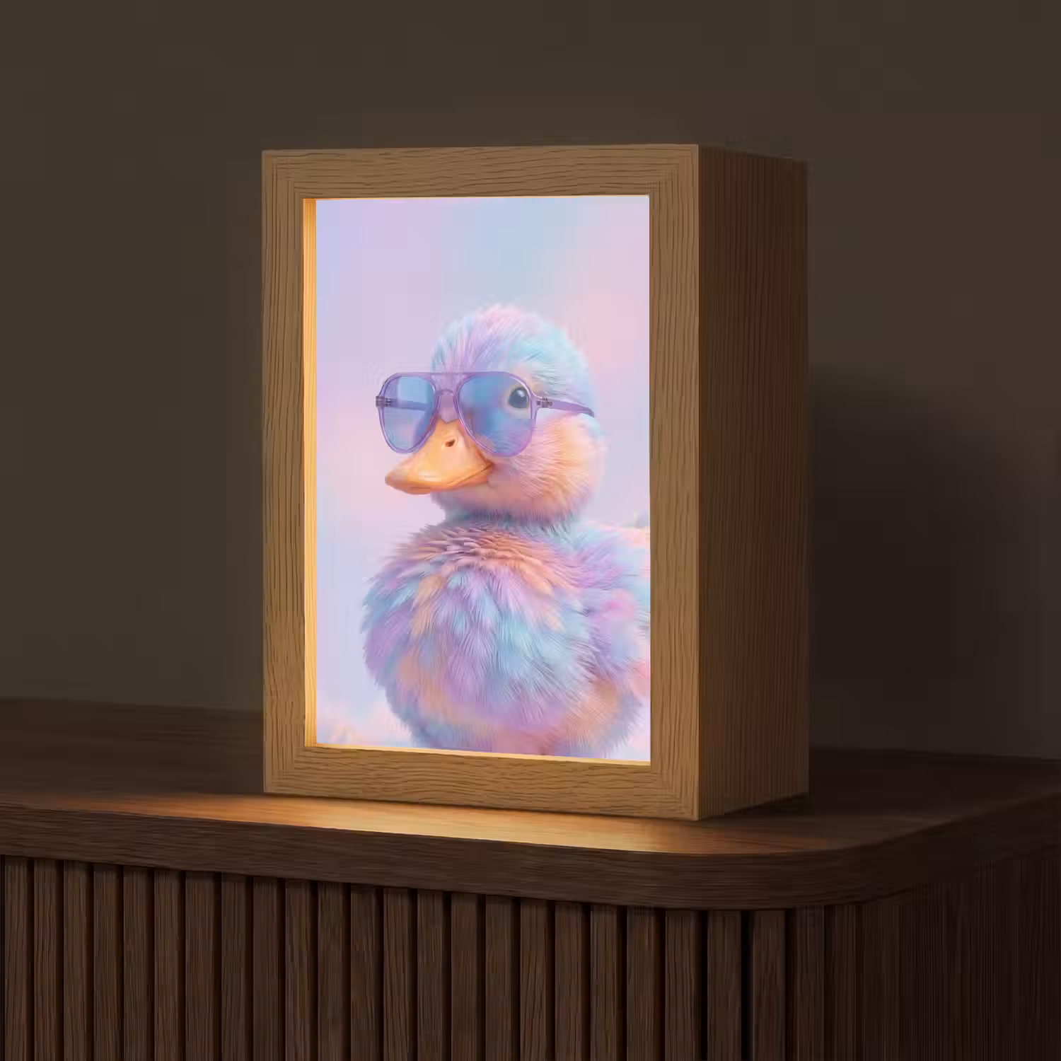 Eend - bril - Pastel Light Box met kabel (Tafellamp) klein -z3d_website