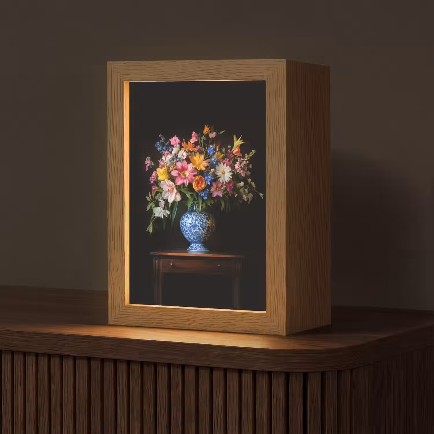 Kleur - Vaas - Bloemen - Boeket Light Box met kabel (Tafellamp) klein -z3d_website