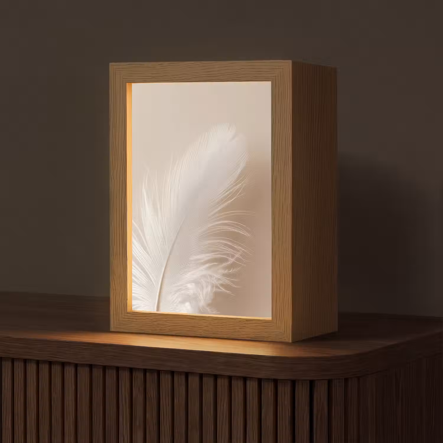 Veer - Minimalistisch - Roze Light Box met kabel (Tafellamp) klein -z3d_website