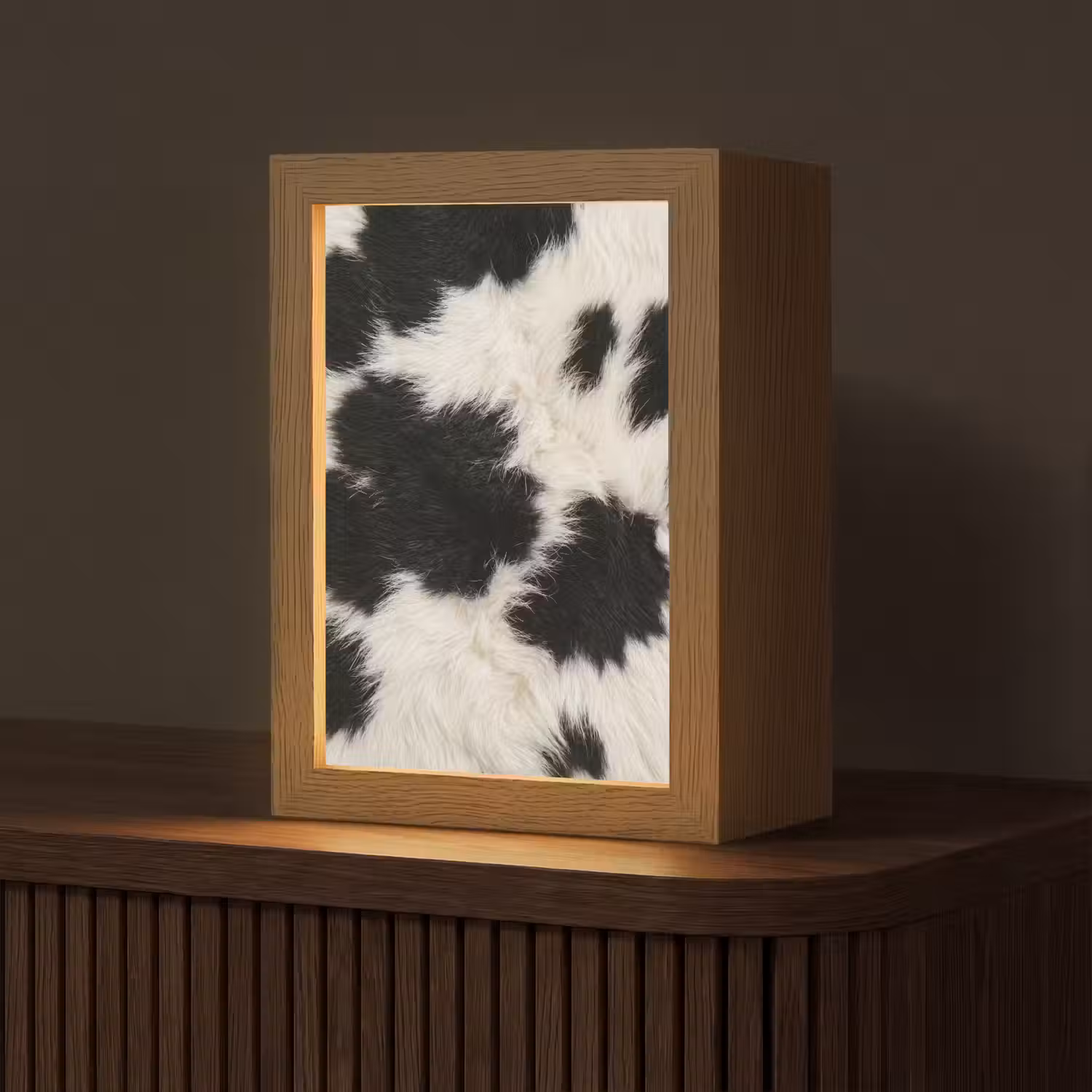 Bont - Textuur - Zwart - Wit Light Box met kabel (Tafellamp) klein -z3d_website