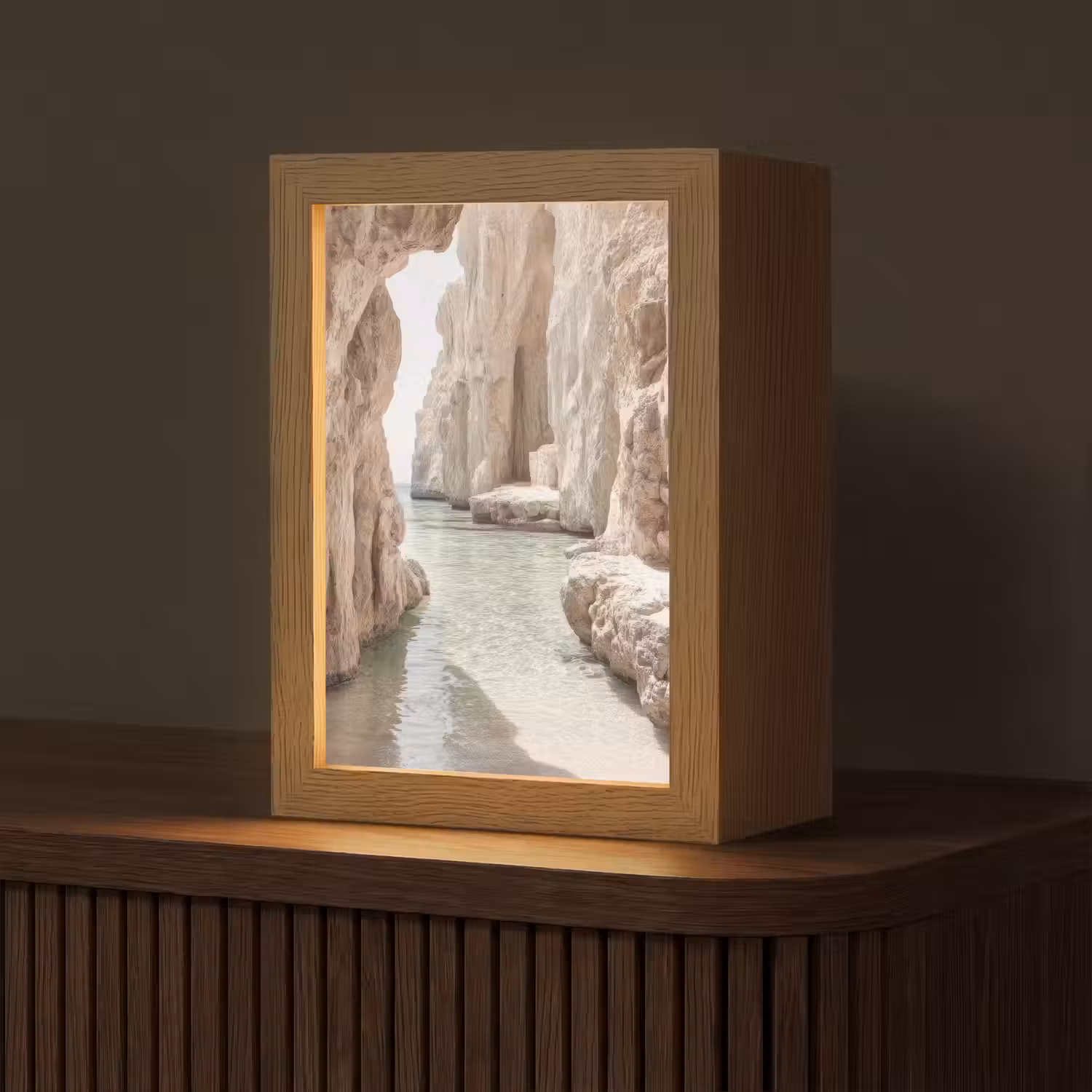 Rotsen - Zee - Zand - Kloof Light Box met kabel (Tafellamp) klein -z3d_website