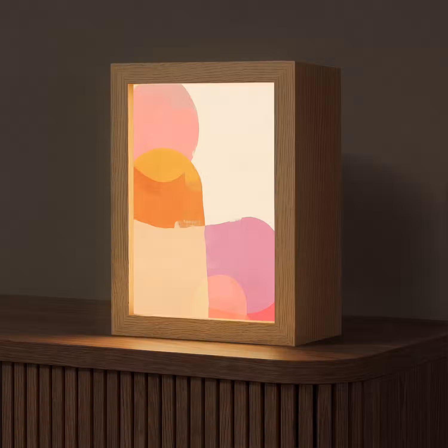 Vormen - Abstract - Kleurrijk Light Box met kabel (Tafellamp) klein -z3d_website