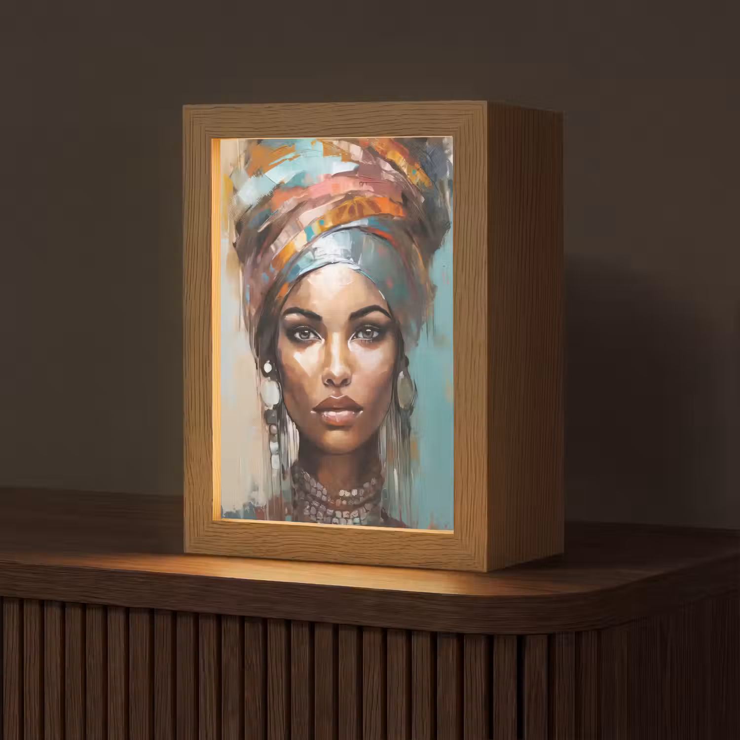 Vrouw - Kunst - Sieraden - Portret Light Box met kabel (Tafellamp) klein -z3d_website