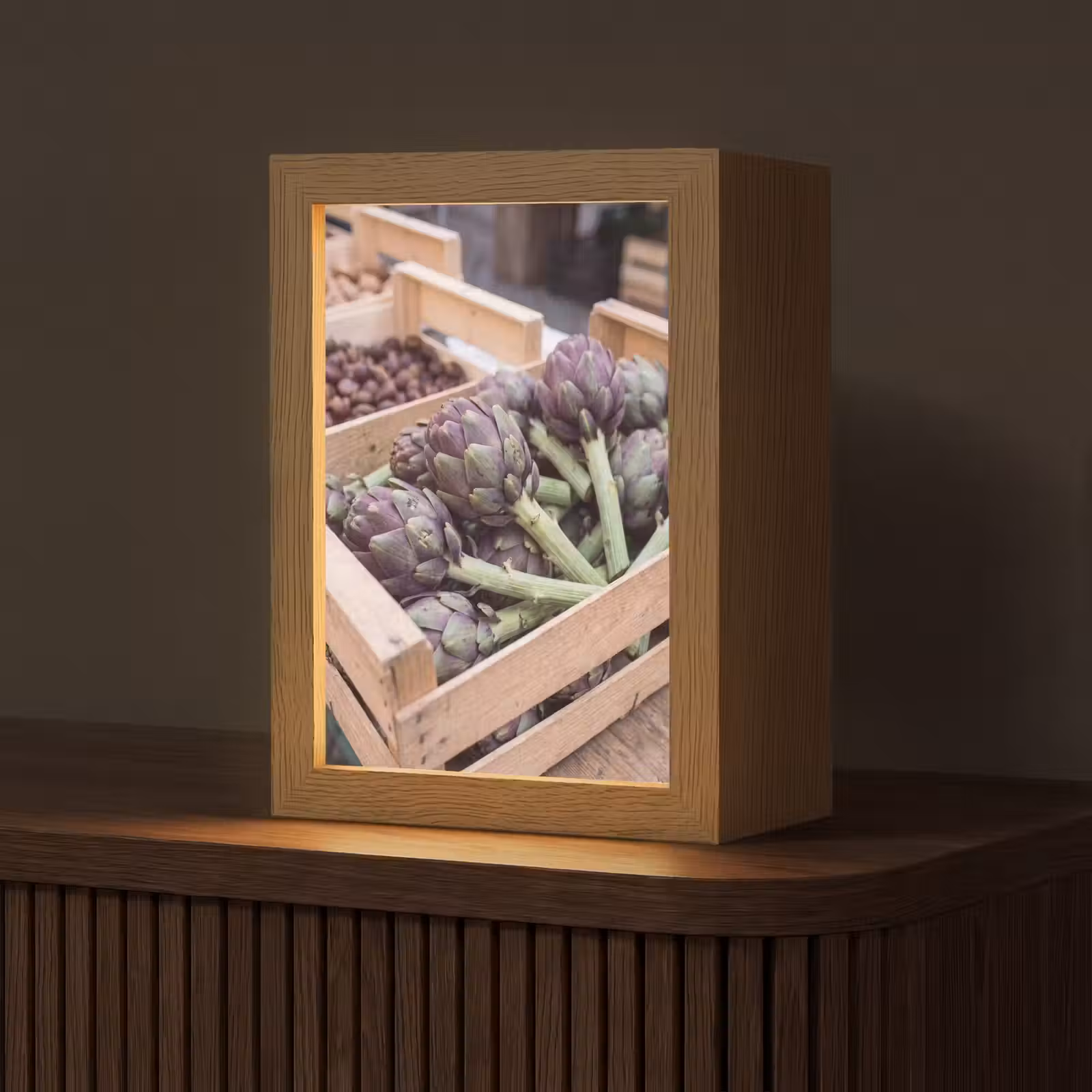 Tischlampe - Gemüse – Markt – Frisch - Groenten - Markt - Vers Light Box met kabel (Tafellamp) klein