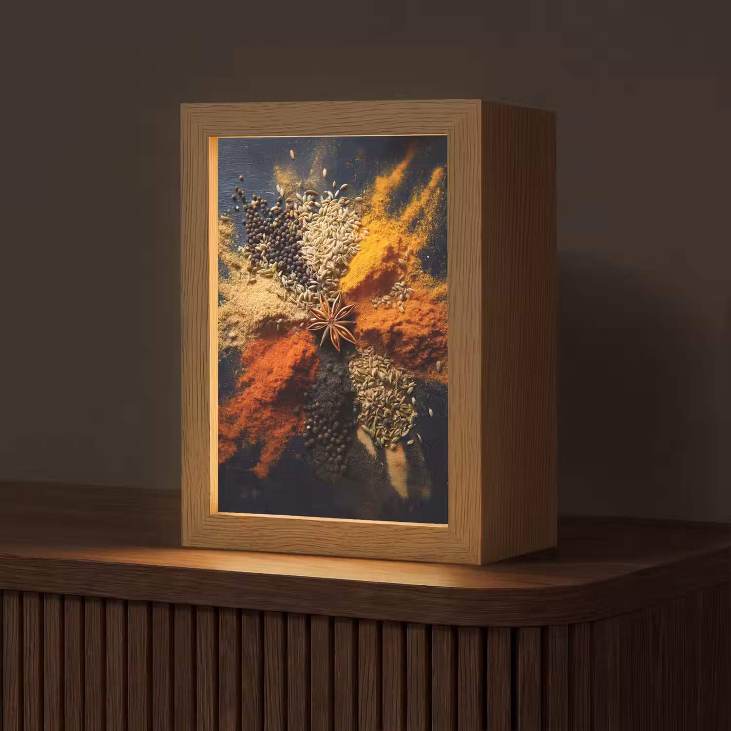 Specerijen - Explosie - Oranje Light Box met kabel (Tafellamp) klein -z3d_website