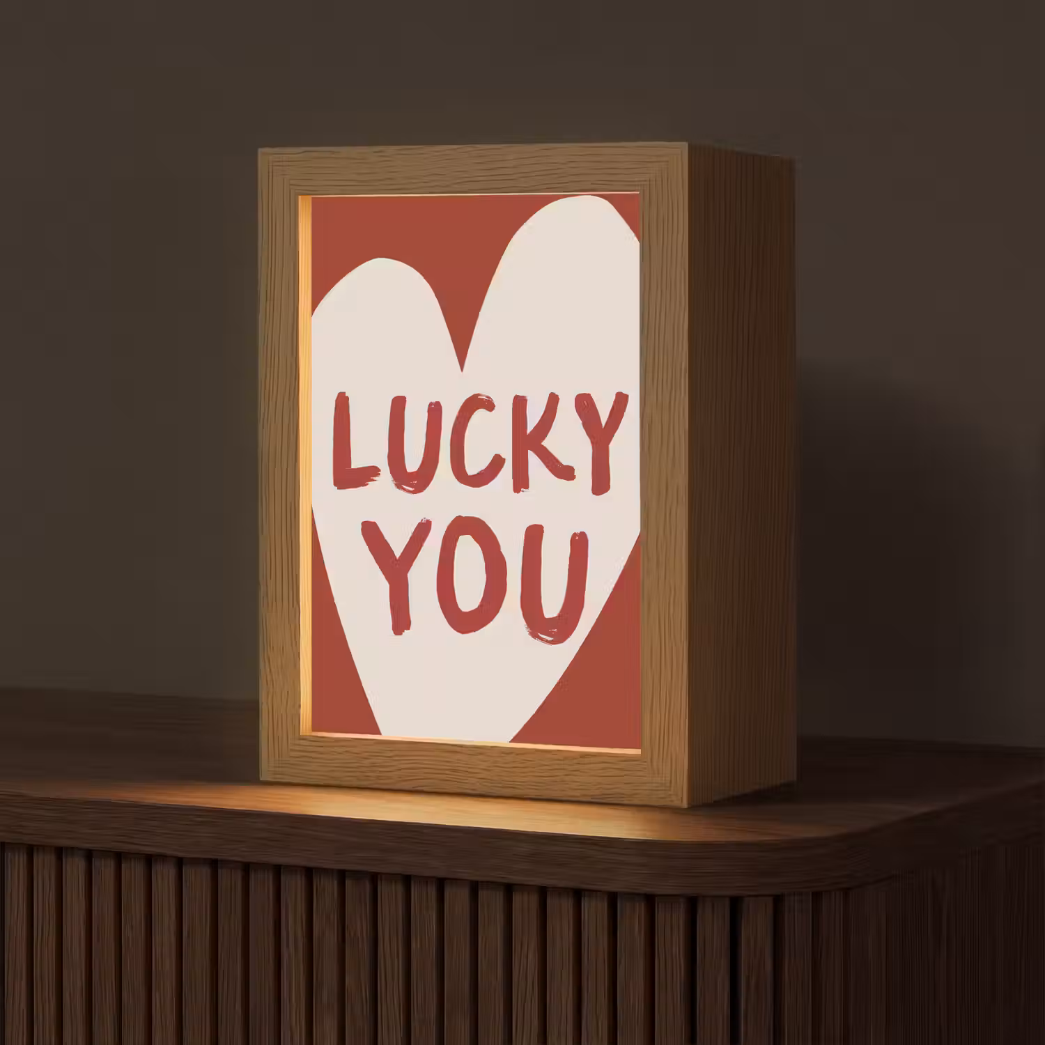 Lucky - Hart - Rood Light Box met kabel (Tafellamp) klein -z3d_website