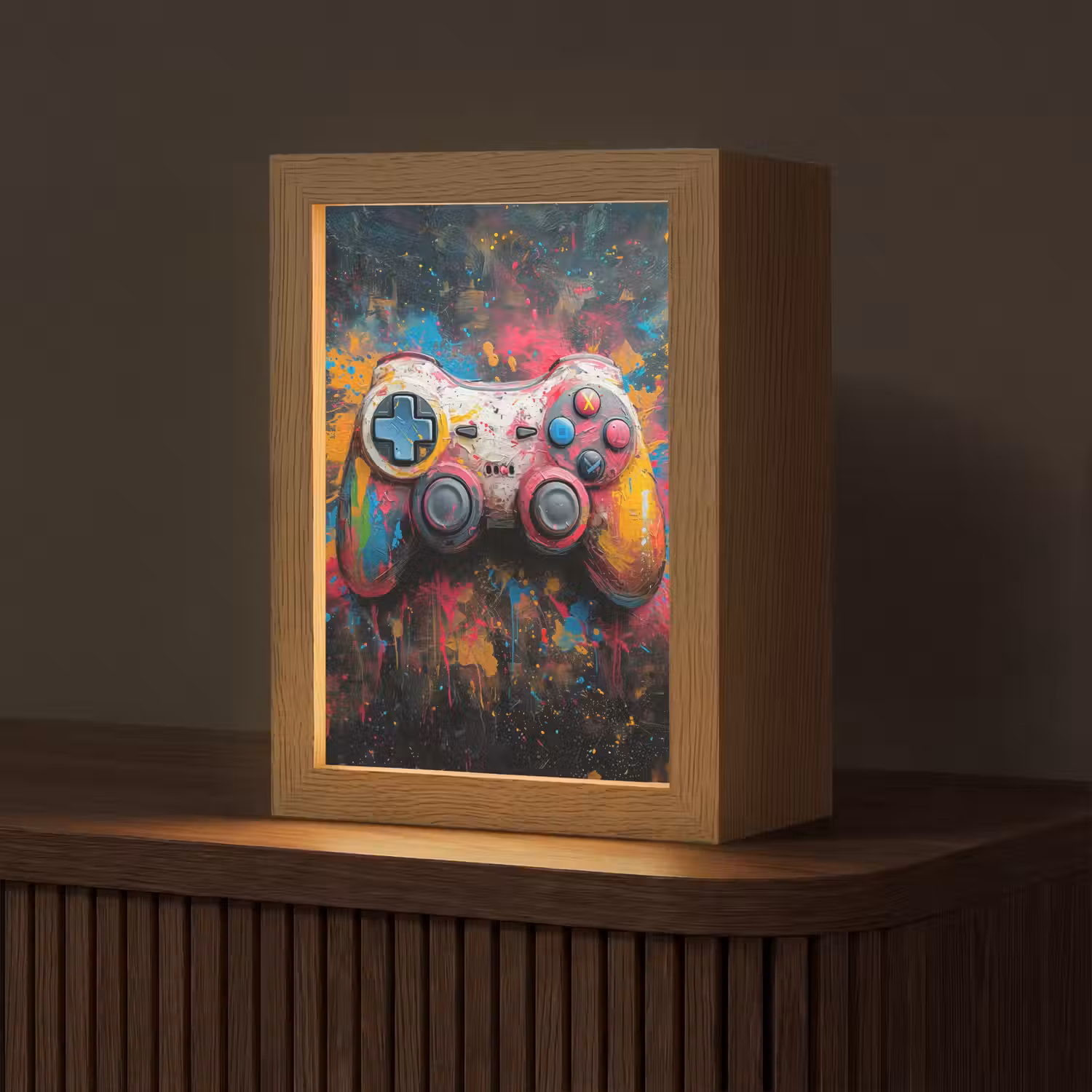 Graffiti - Gaming - Controller - Verf Light Box met kabel (Tafellamp) klein -z3d_website