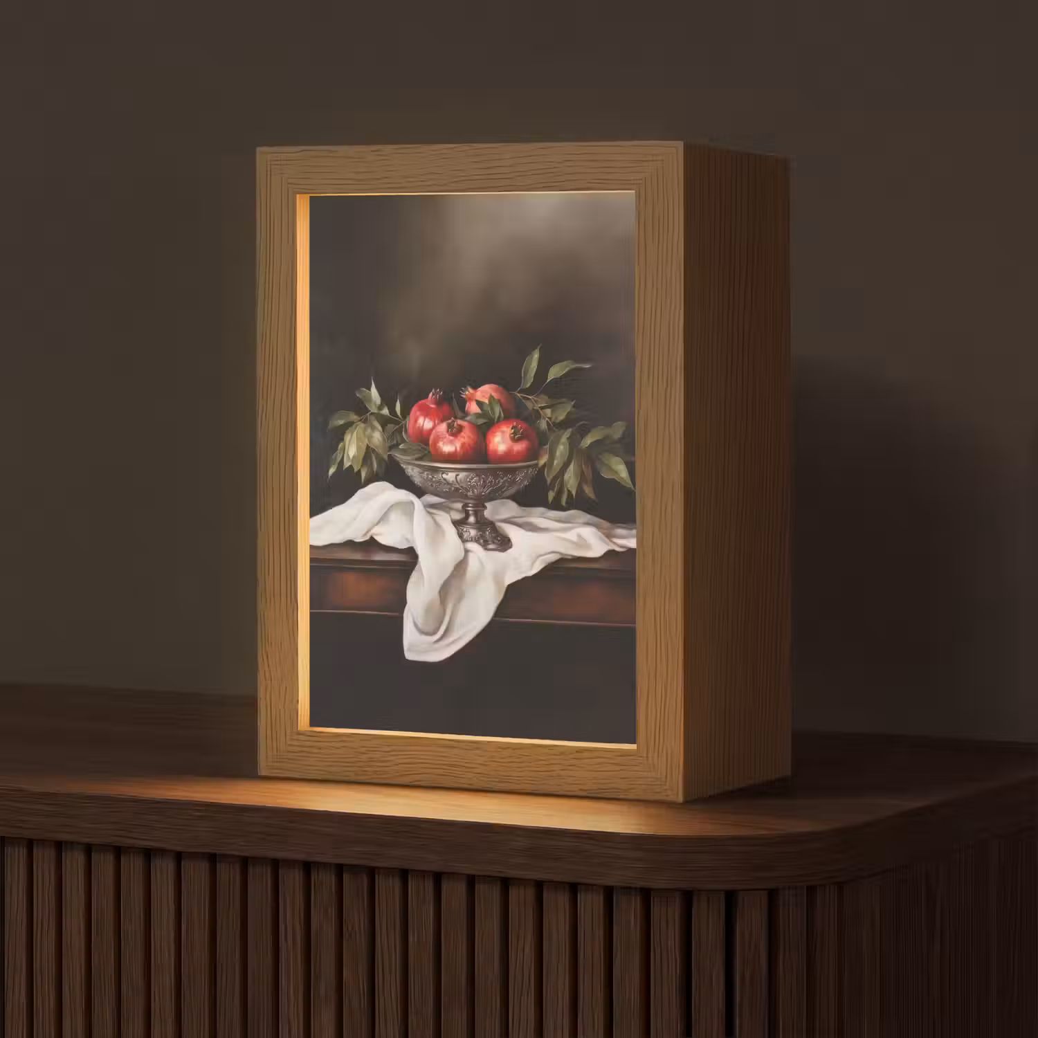 Granaatappels - Klassiek - Vintage Light Box met kabel (Tafellamp) klein -z3d_website