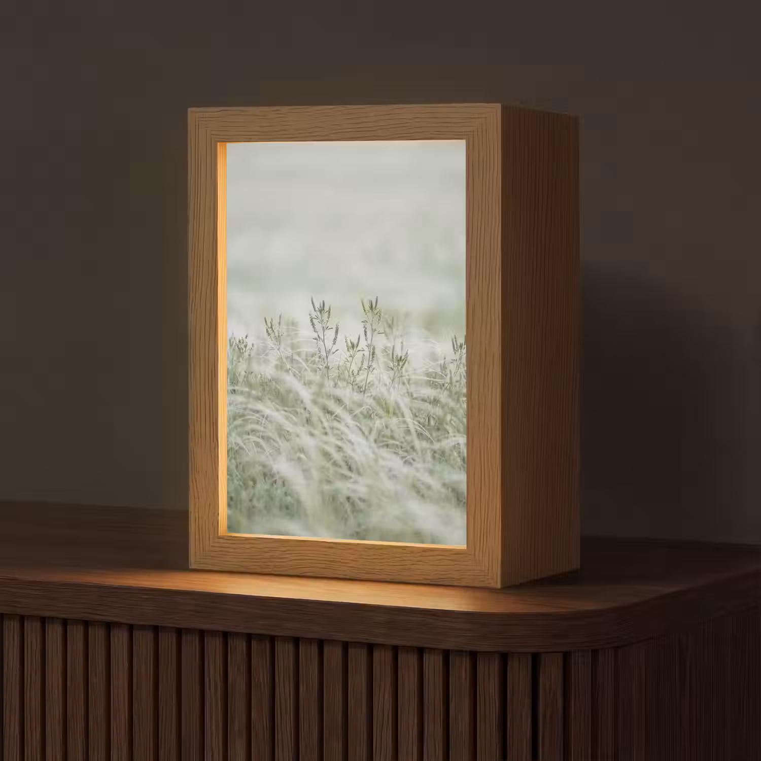 Grassen - Minimalistisch - Groen Light Box met kabel (Tafellamp) klein -z3d_website