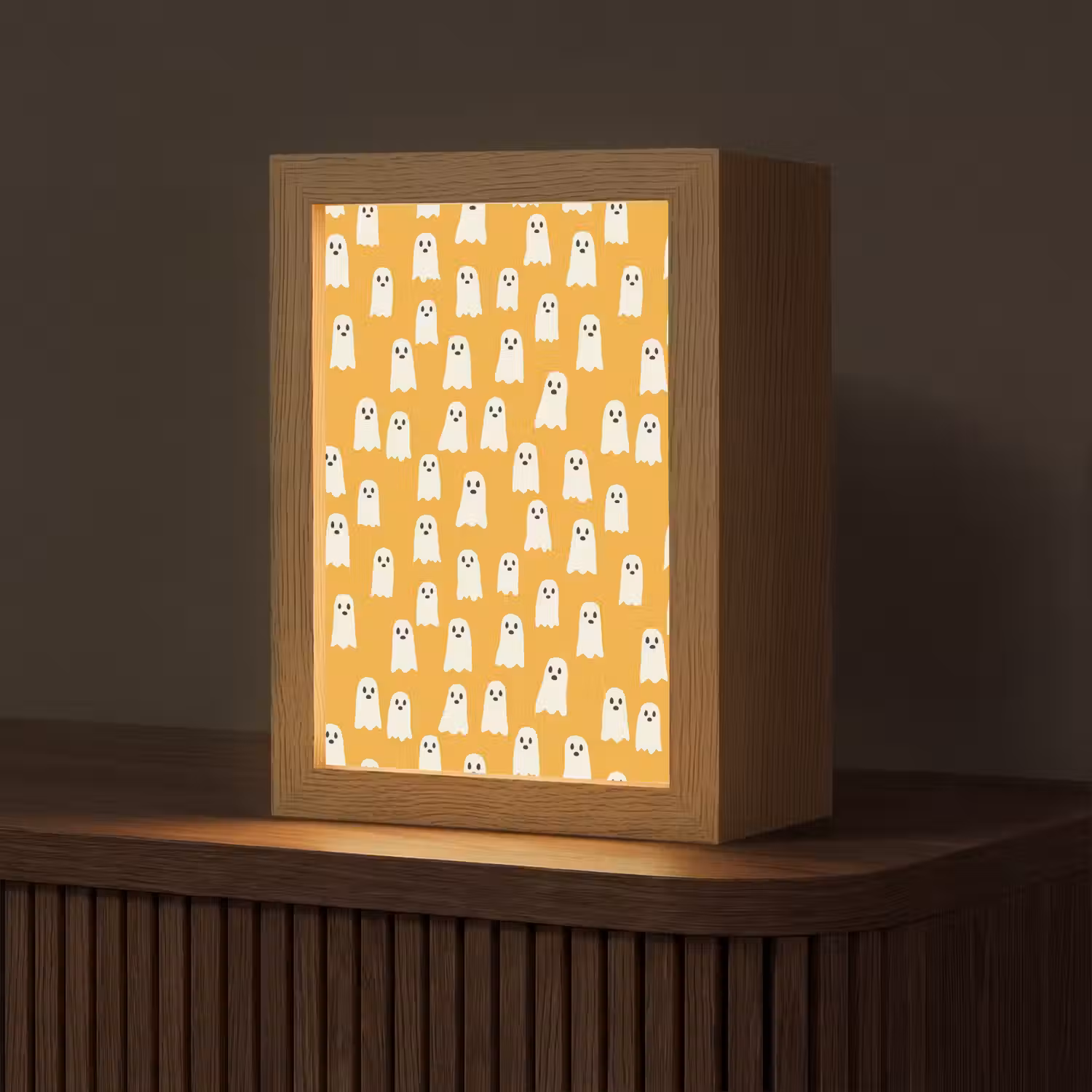 Halloween - Spookjes - Oker Light Box met kabel (Tafellamp) klein 925 -z3d_website
