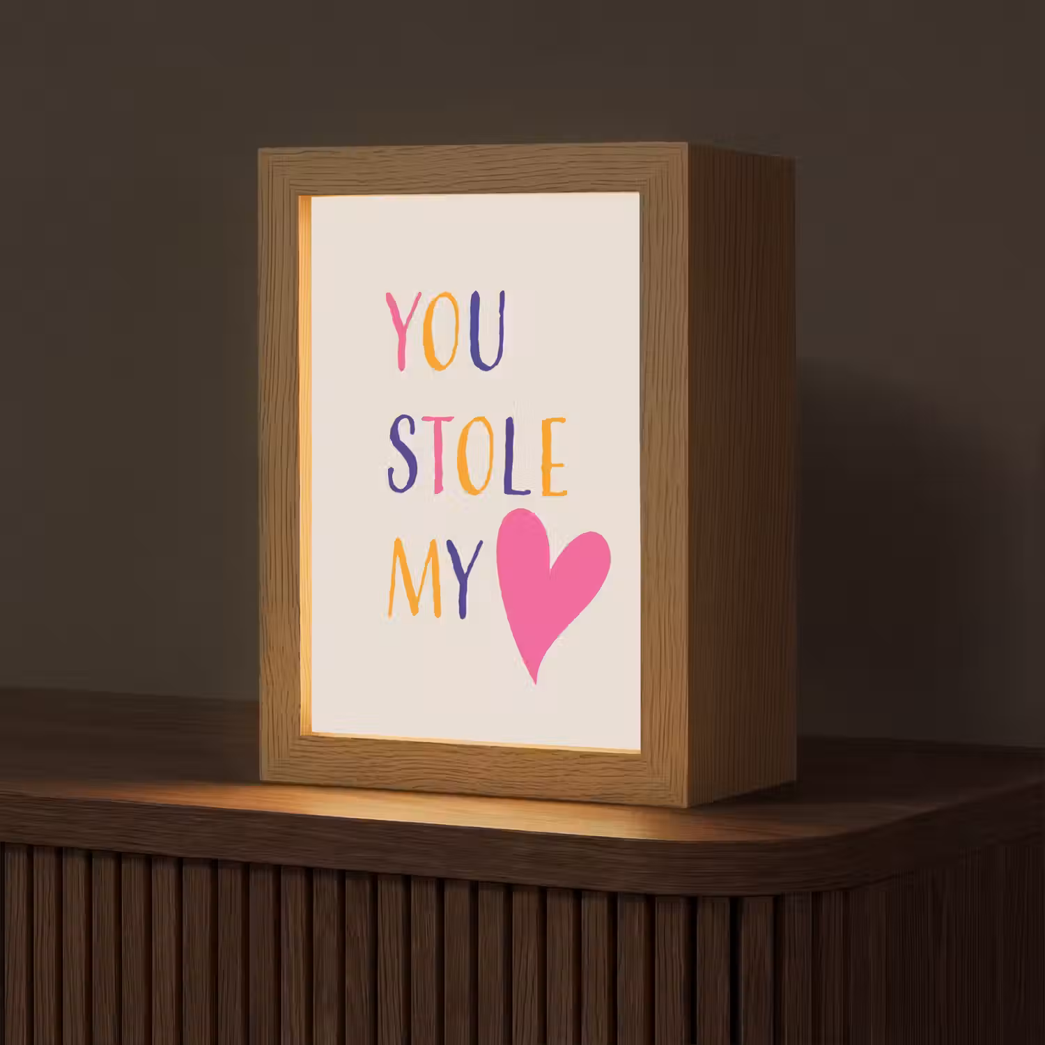 Hart - Valentijn - Tekst Light Box met kabel (Tafellamp) klein -z3d_website