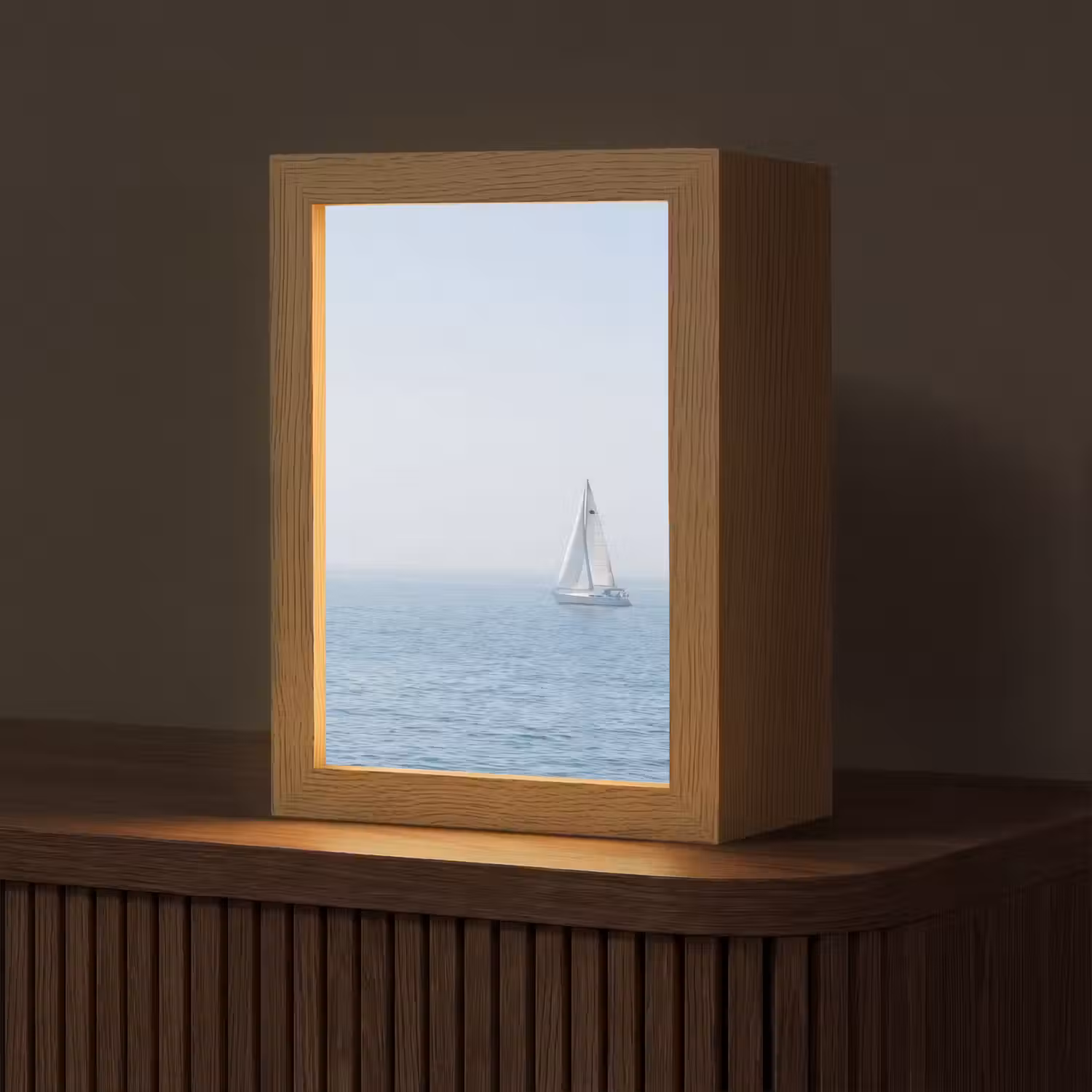 Horizon - Zeilboot - Zee Light Box met kabel (Tafellamp) klein -z3d_website