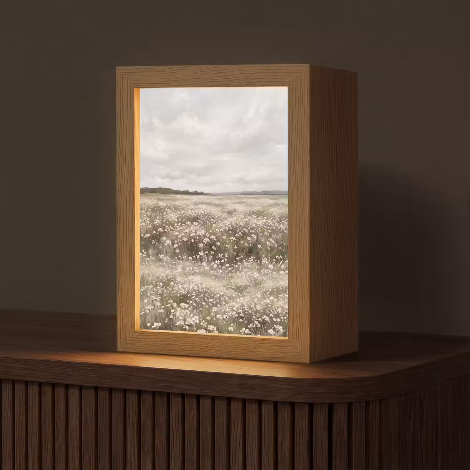 Illustratie - Landschap - Wit Light Box met kabel (Tafellamp) klein -z3d_website