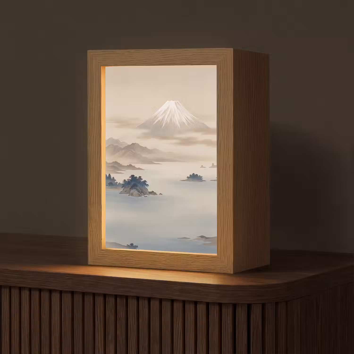 Japans - Landschap - Beige Light Box met kabel (Tafellamp) klein -z3d_website