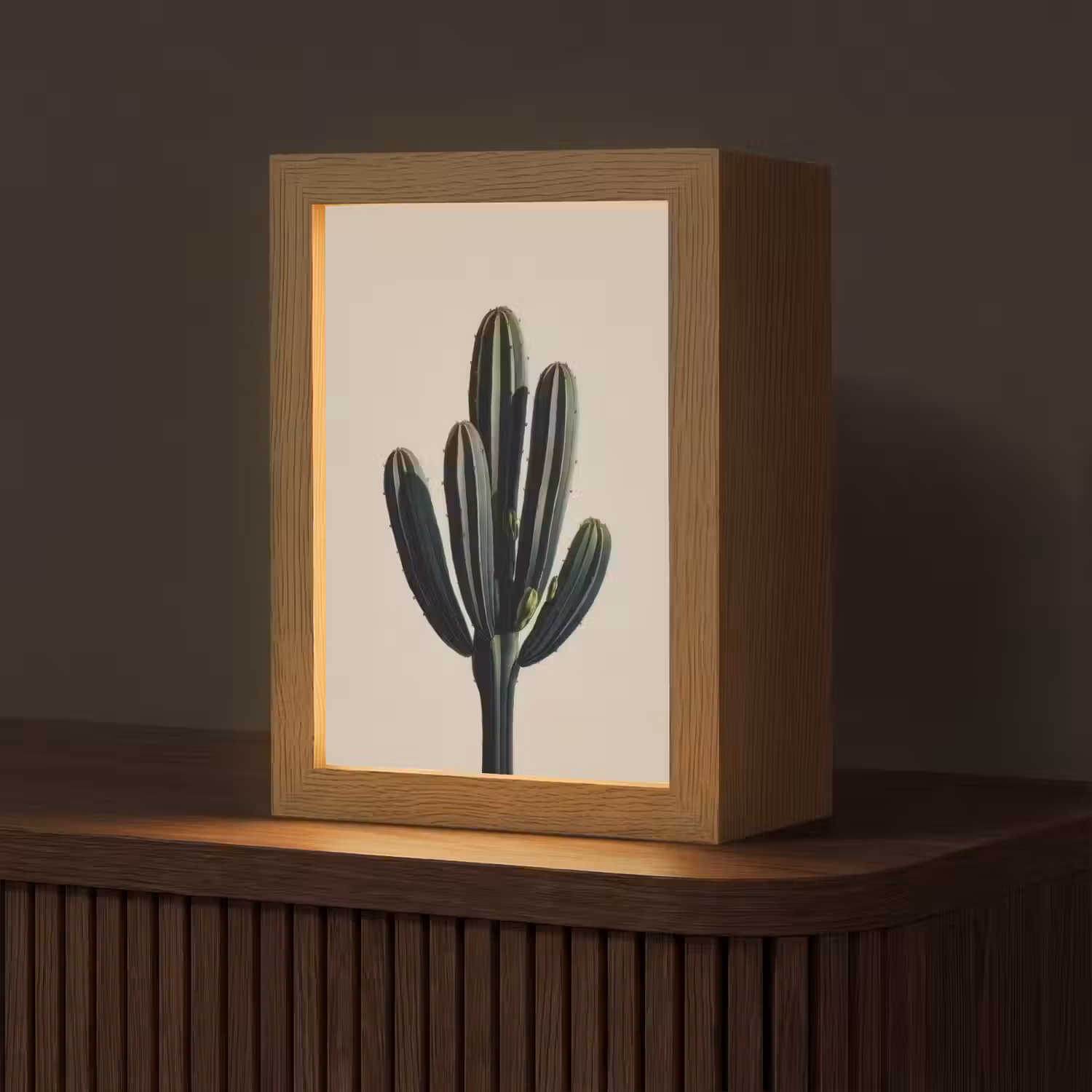 Cactus - Subtiel - Groen Light Box met kabel (Tafellamp) klein -z3d_website