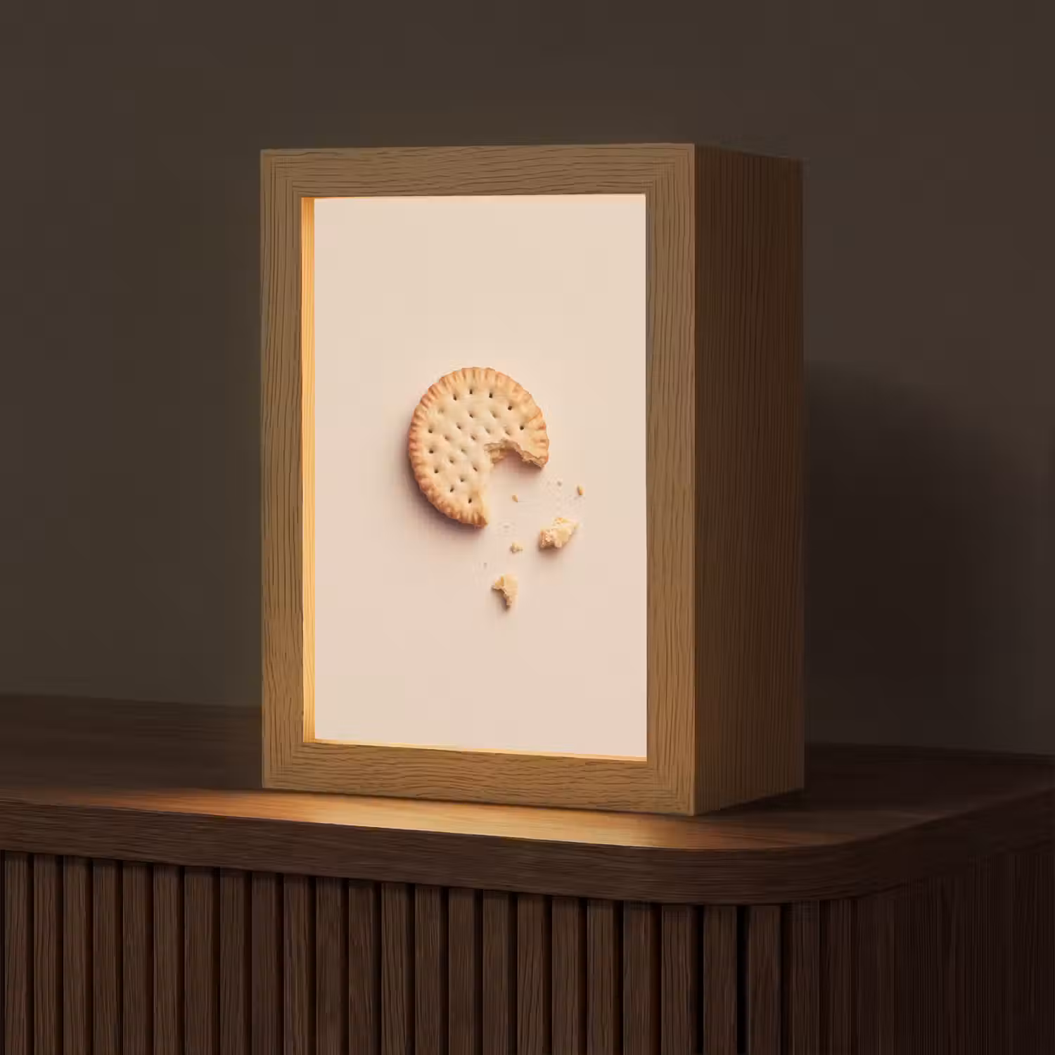 Koekje - Kruimels - beige Light Box met kabel (Tafellamp) klein -z3d_website