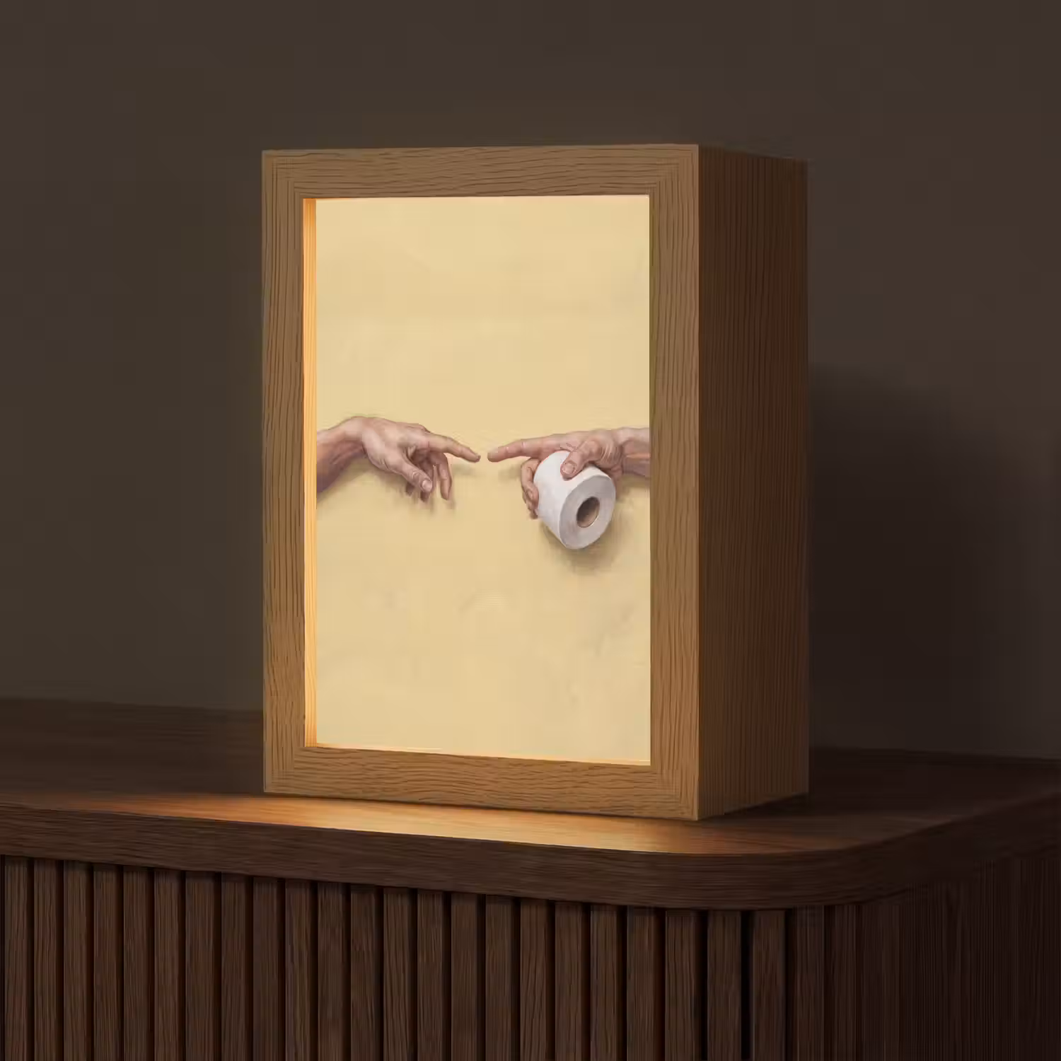 Klassiek - Kunst - Humor Light Box met kabel (Tafellamp) klein -z3d_website