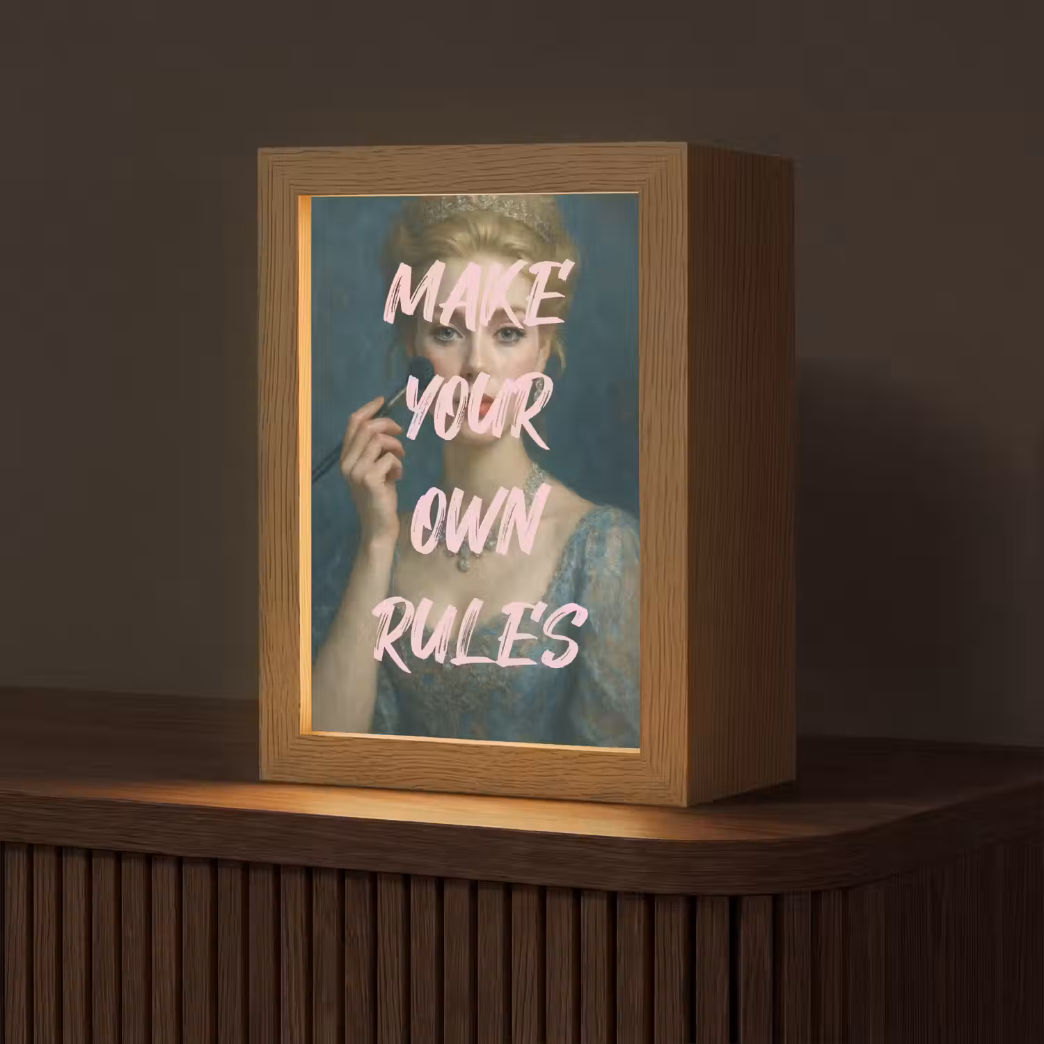 Klassiek - Sierlijk - Roze Light Box met kabel (Tafellamp) klein -z3d_website