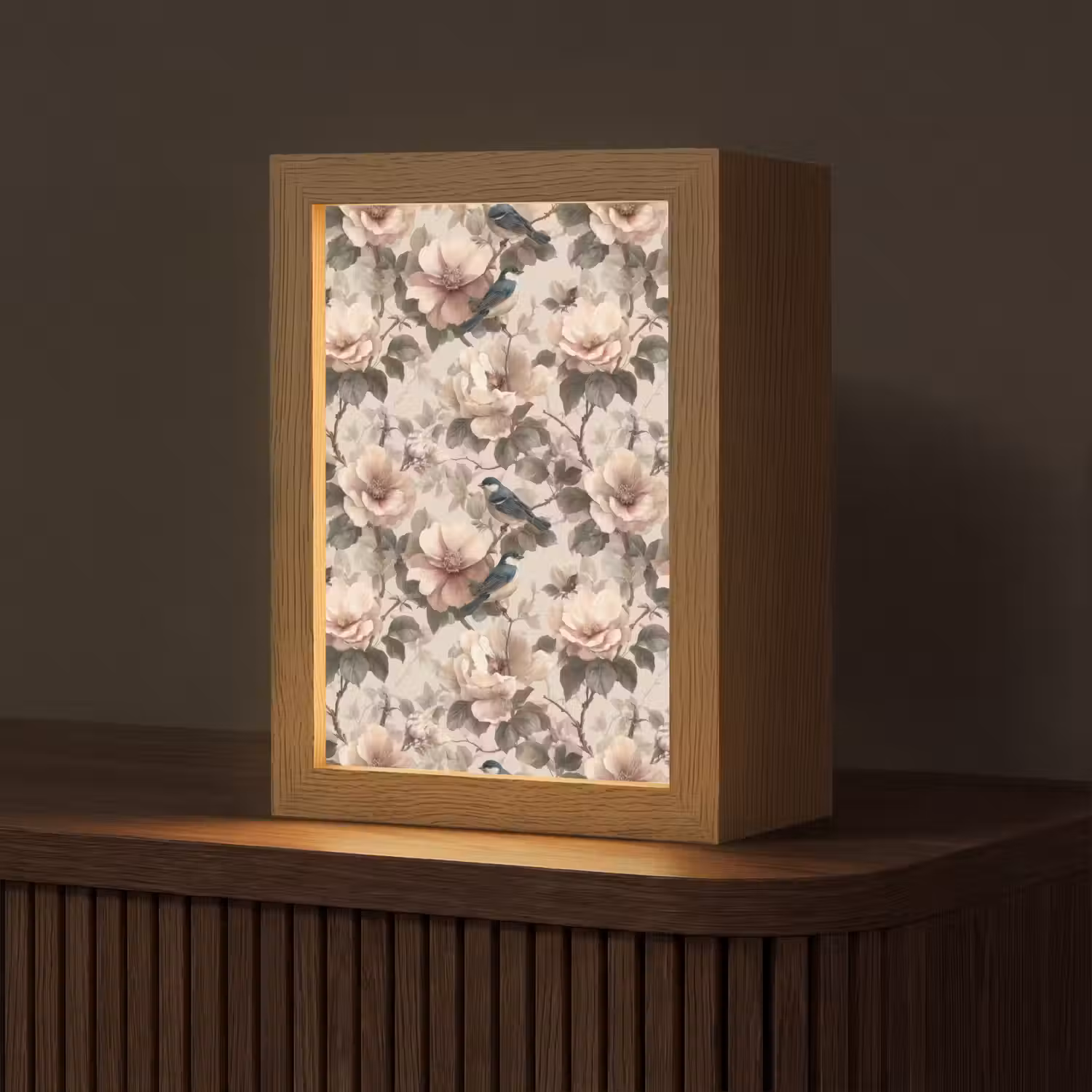 Klassiek - Vogels - Kleurrijk Light Box met kabel (Tafellamp) klein 925 -z3d_website