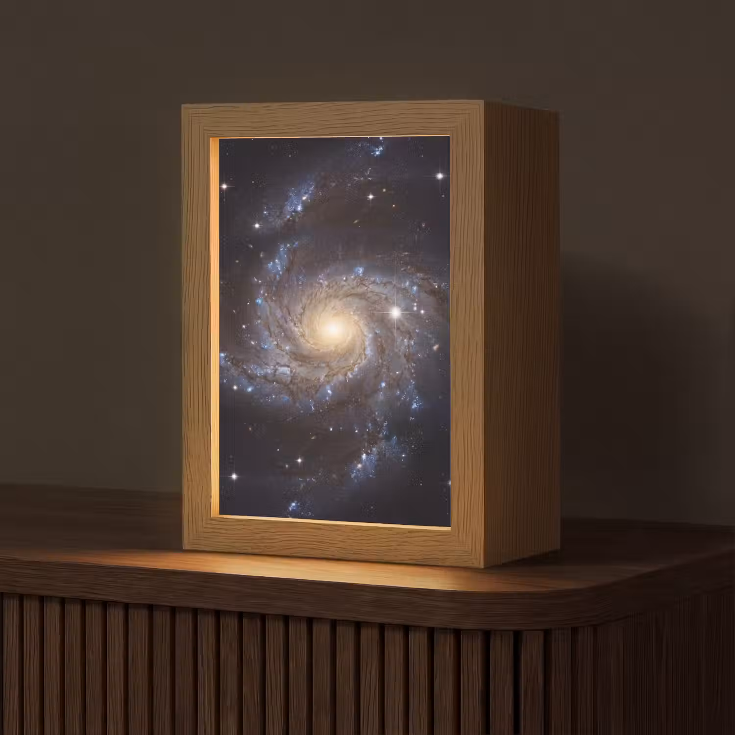 Kosmos - Sterrenstelsel - Donker Light Box met kabel (Tafellamp) klein -z3d_website