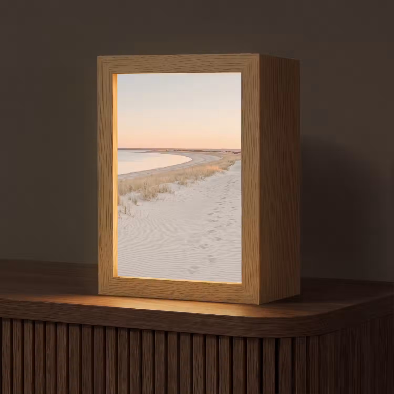 Kustlijn - Horizon - Hek Light Box met kabel (Tafellamp) klein -z3d_website