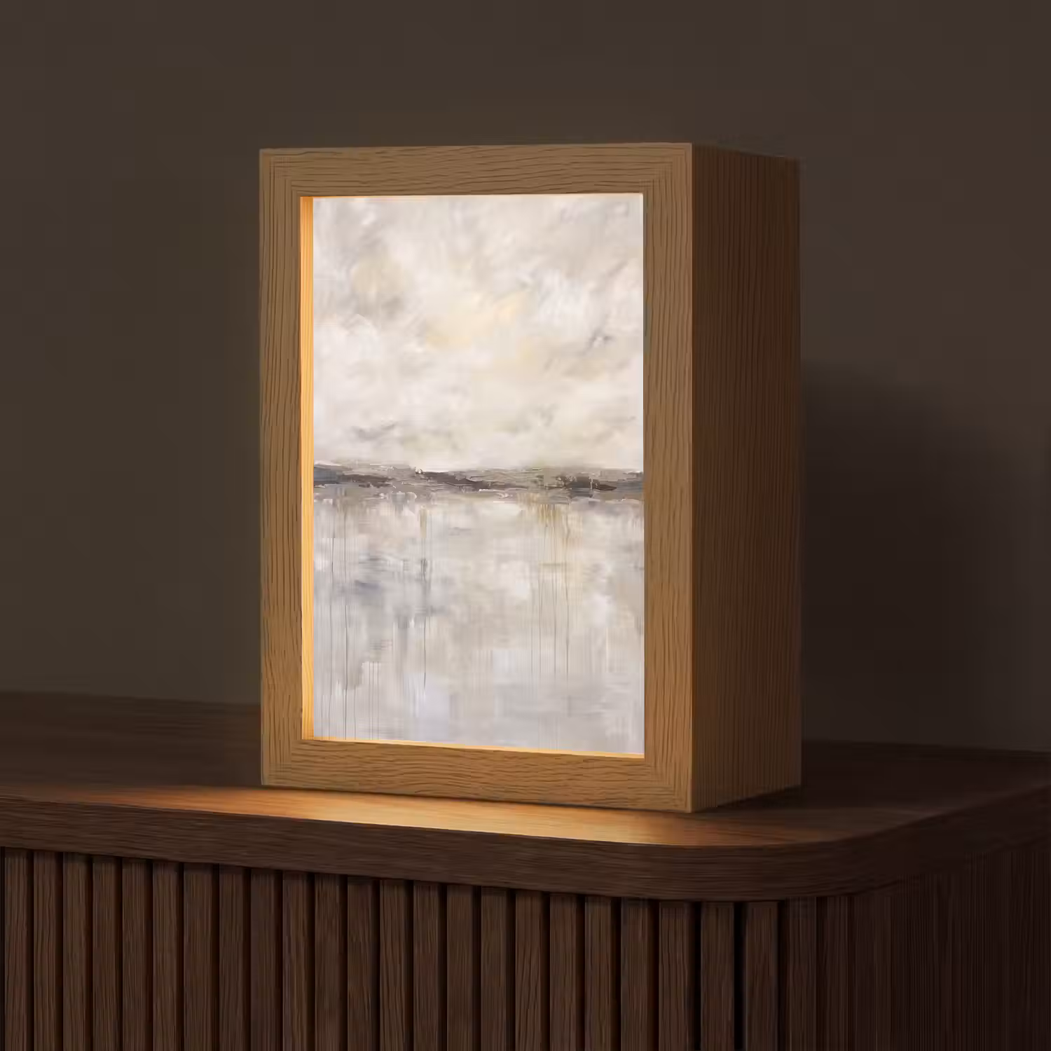 Landschap - Horizon - Natuur - Abstract - Neutraal Light Box met kabel (Tafellamp) klein -z3d_website