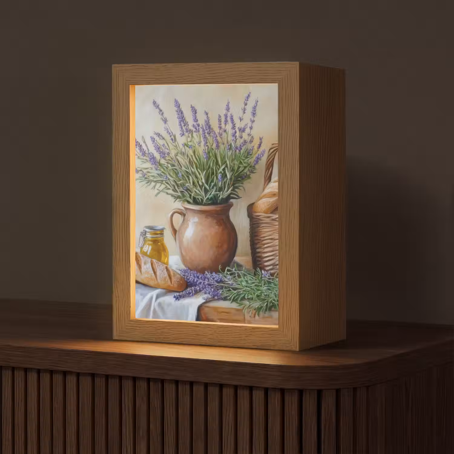 Lavendel - Brood - Stilleven Light Box met kabel (Tafellamp) klein -z3d_website
