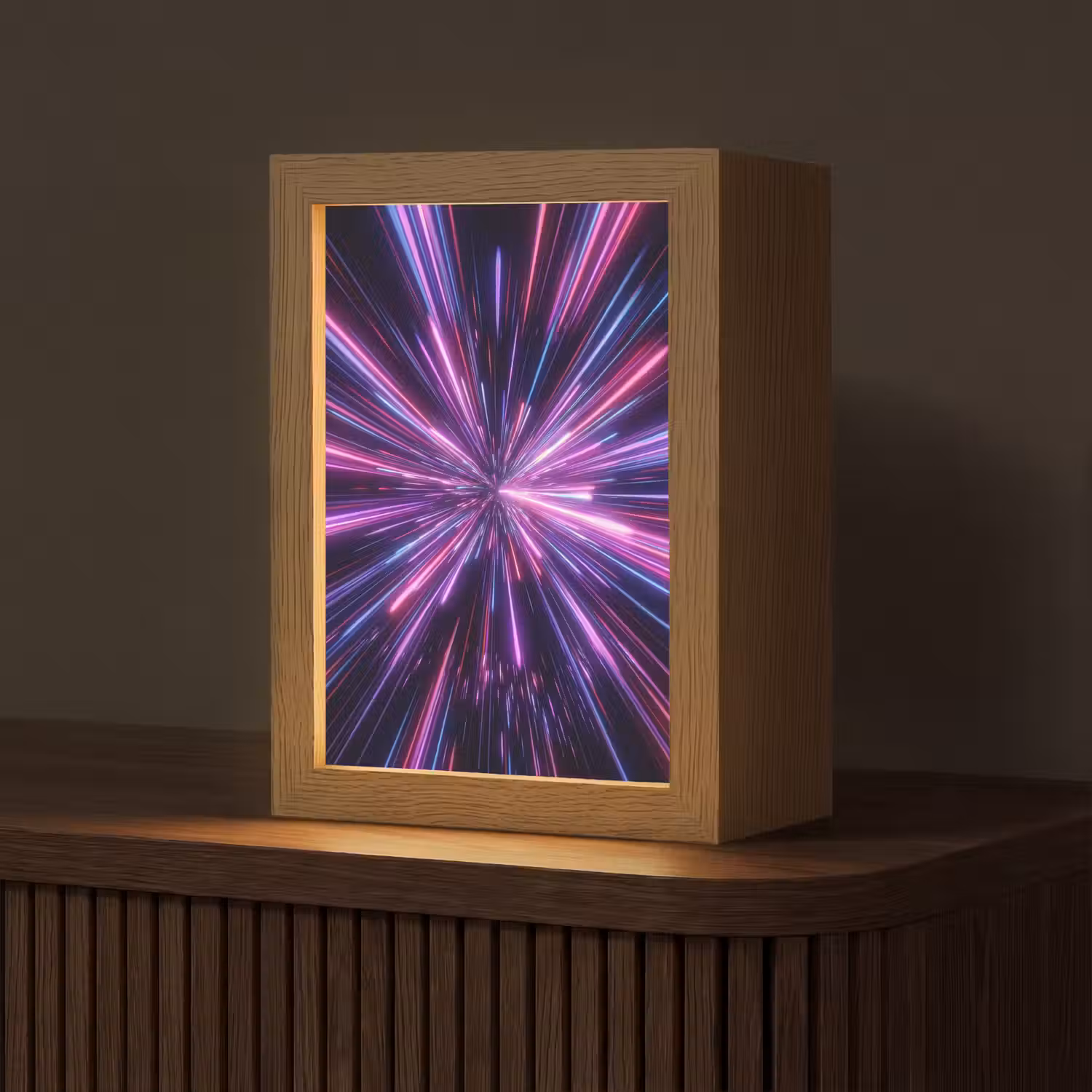 Lichtsnelheid - Ruimte - Roze - Paars Light Box met kabel (Tafellamp) klein -z3d_website