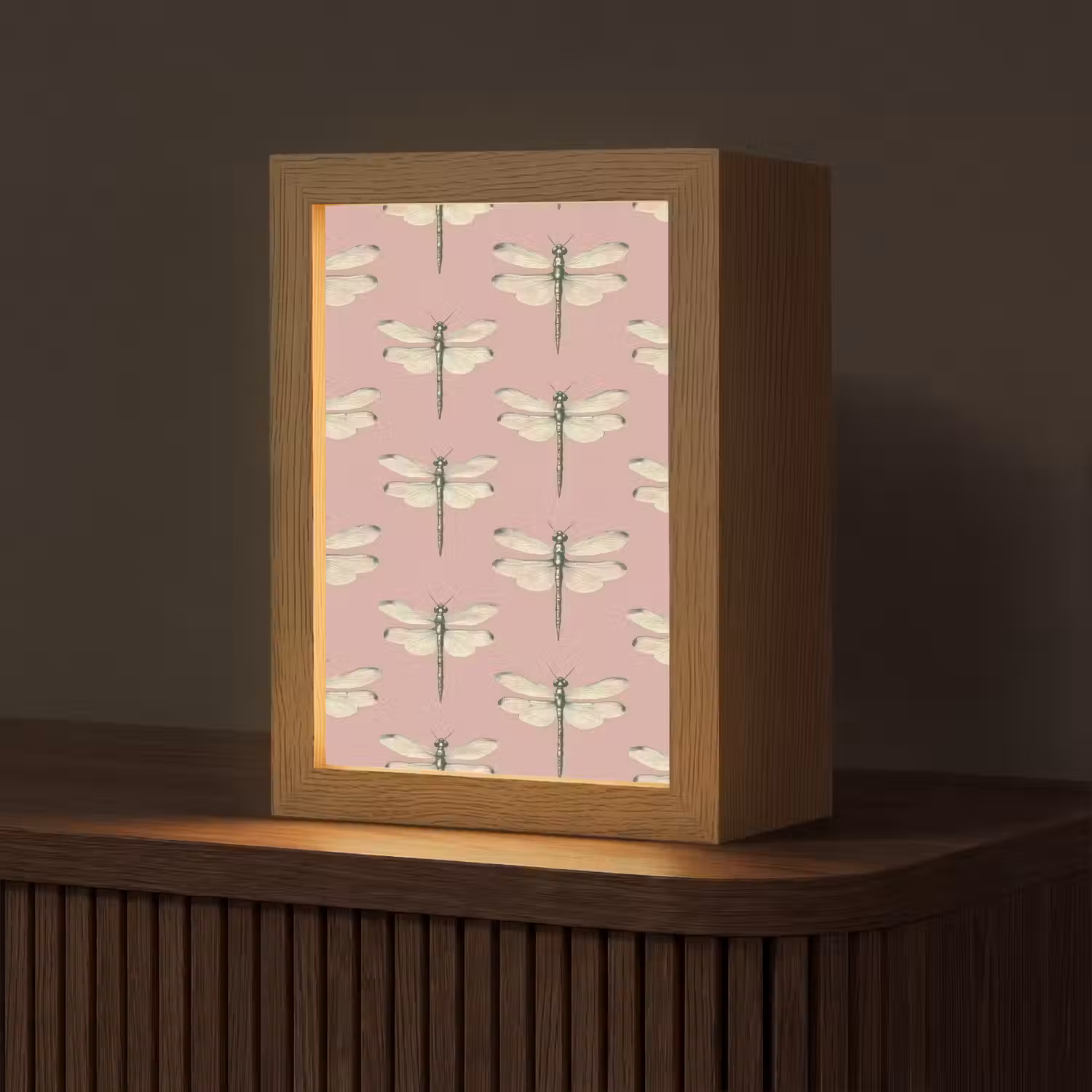 Lillibellen - Patroon - Roze Light Box met kabel (Tafellamp) klein 925 -z3d_website