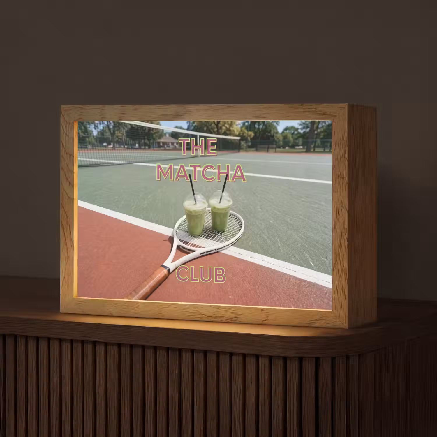 Matcha Club - Tennis - Matcha Light Box met kabel (Tafellamp) klein -z3d_website