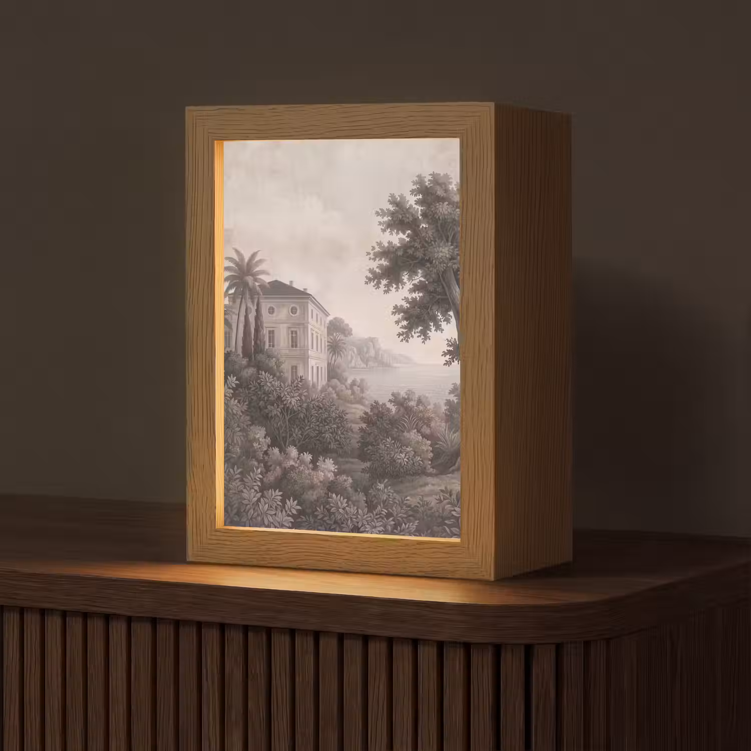 Zee - Villa - Beige Light Box met kabel (Tafellamp) klein -z3d_website