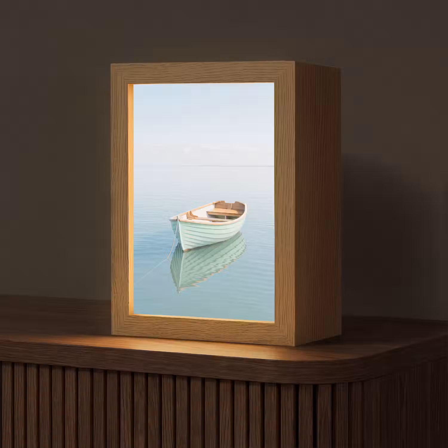 Minimalistisch - Boot - Zee Light Box met kabel (Tafellamp) klein -z3d_website