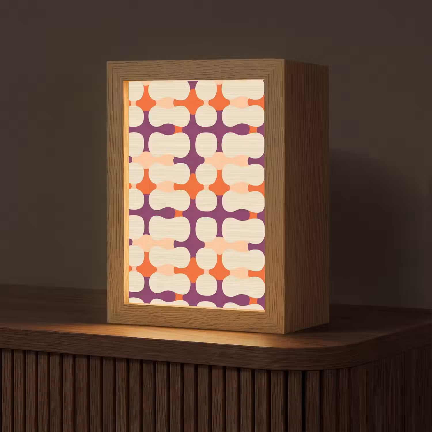 Modern - Patroon - Kleurrijk Light Box met kabel (Tafellamp) klein 925 -z3d_website
