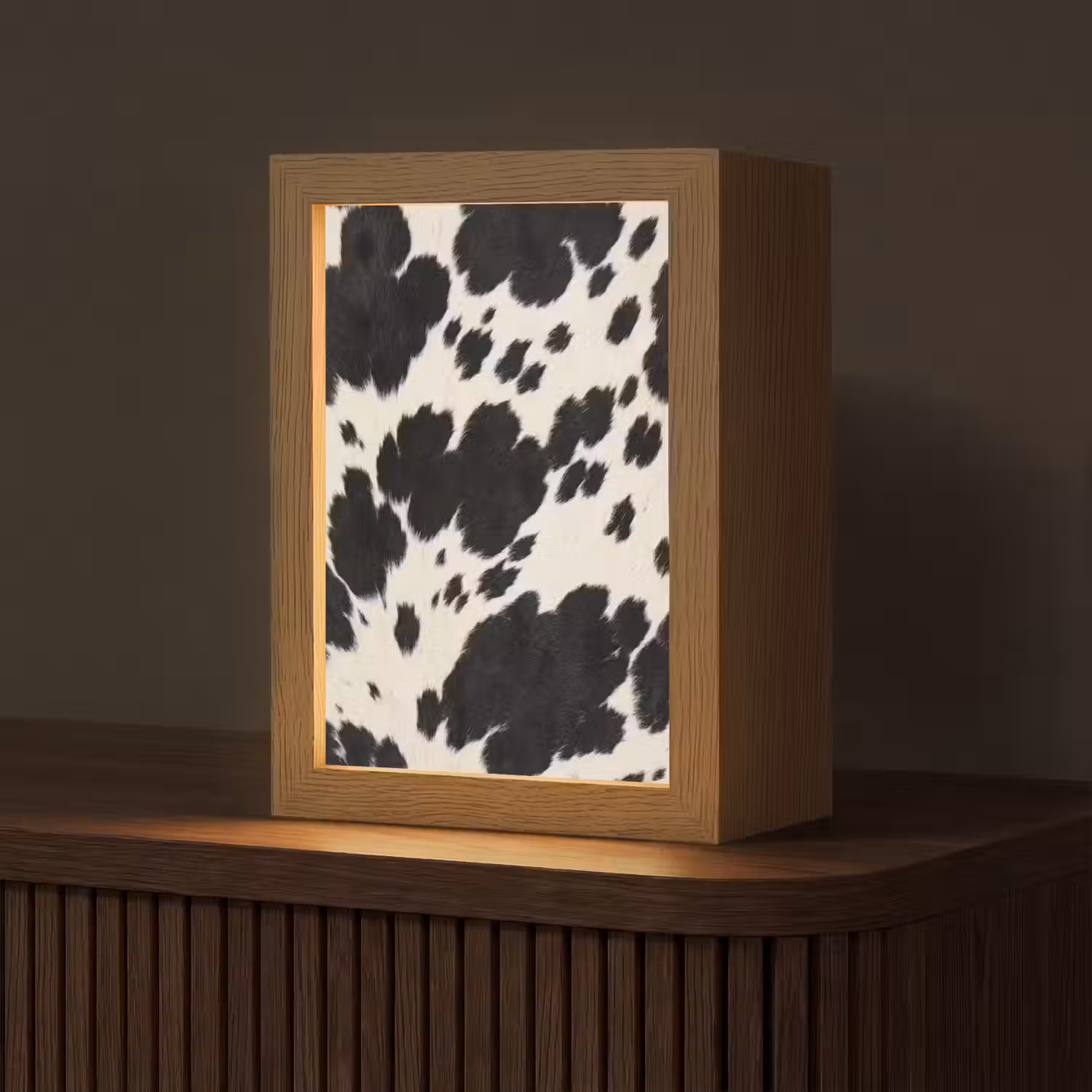 Patroon - Vacht - Zwart - Wit Light Box met kabel (Tafellamp) klein -z3d_website