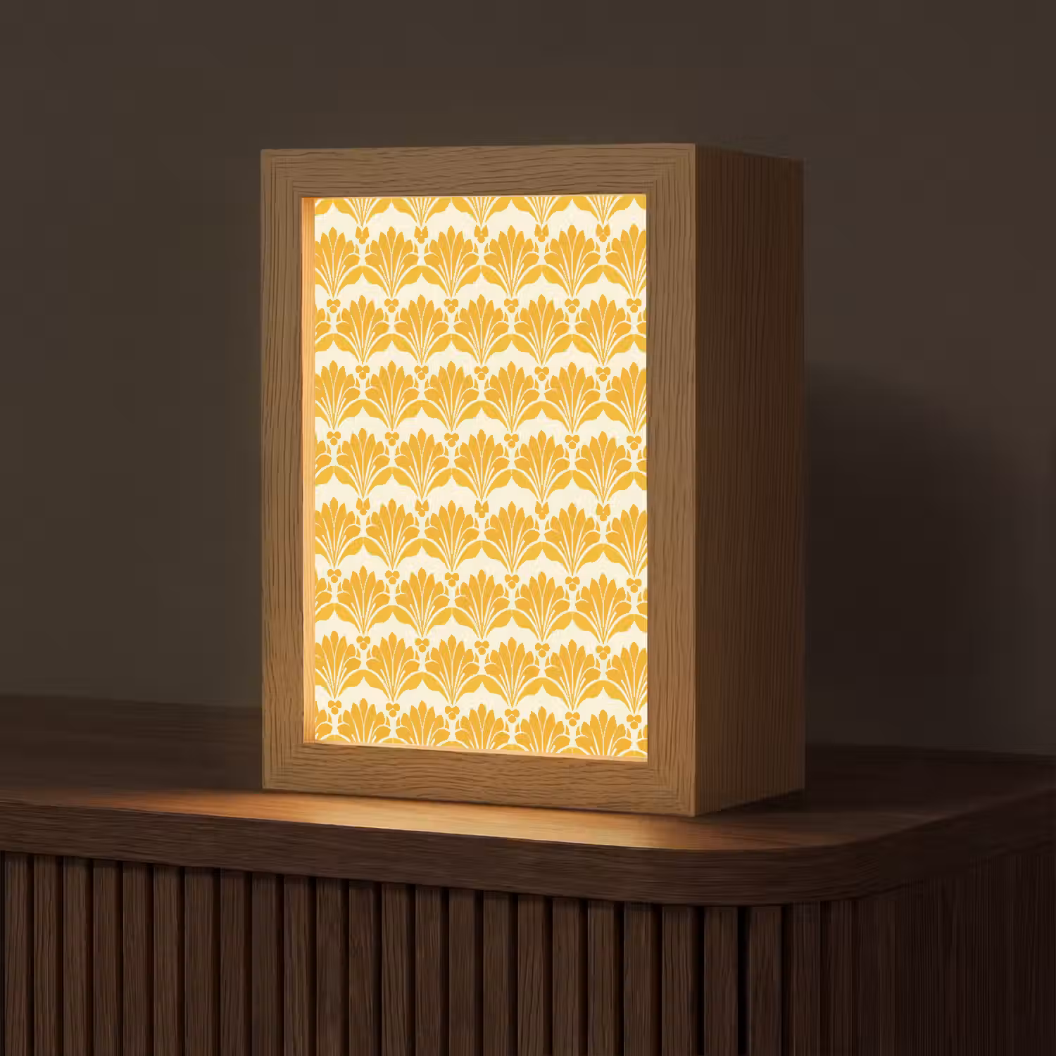 Patroon - Motief - Geel Light Box met kabel (Tafellamp) klein 925 -z3d_website