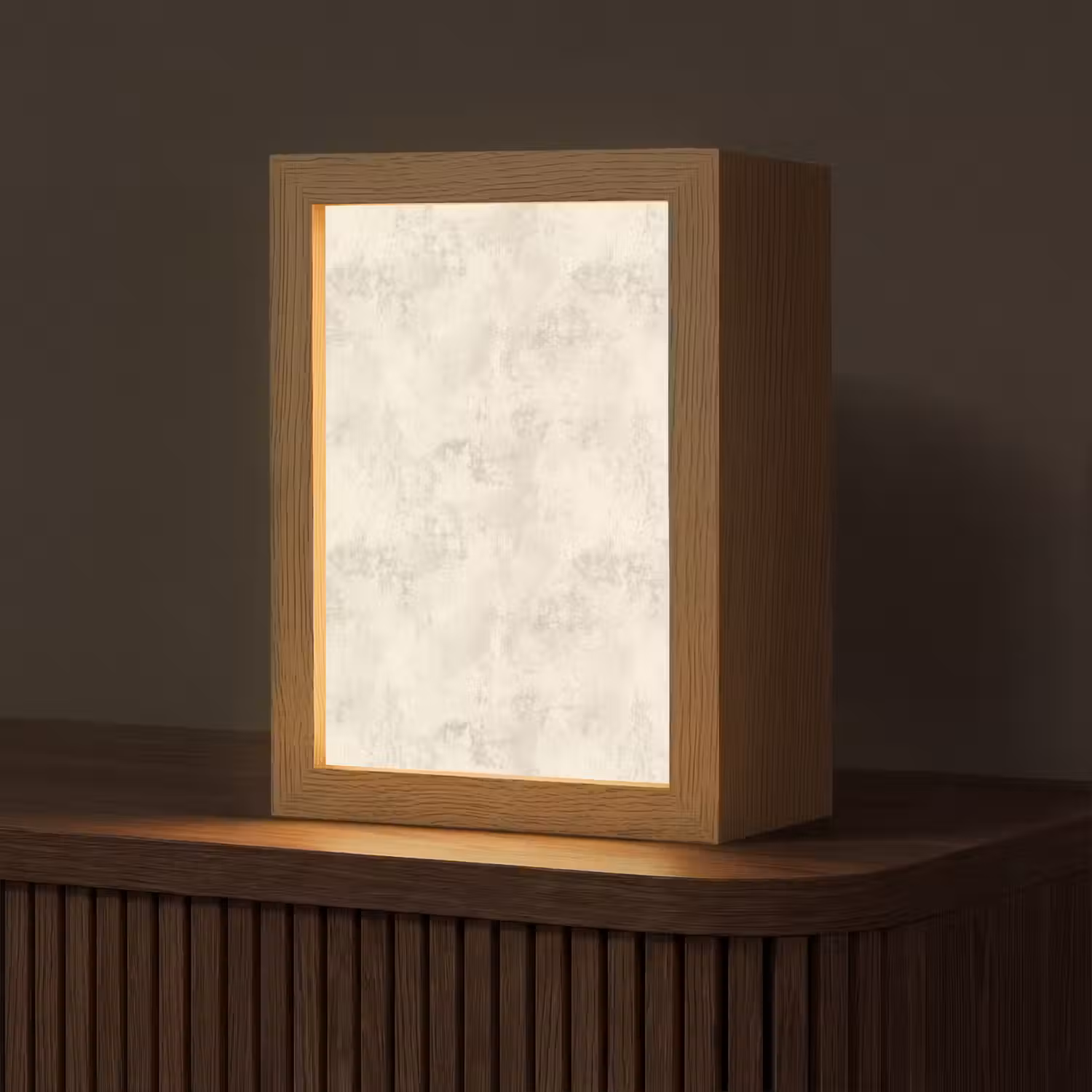 Patroon - Organisch - Beige Light Box met kabel (Tafellamp) klein 925 -z3d_website