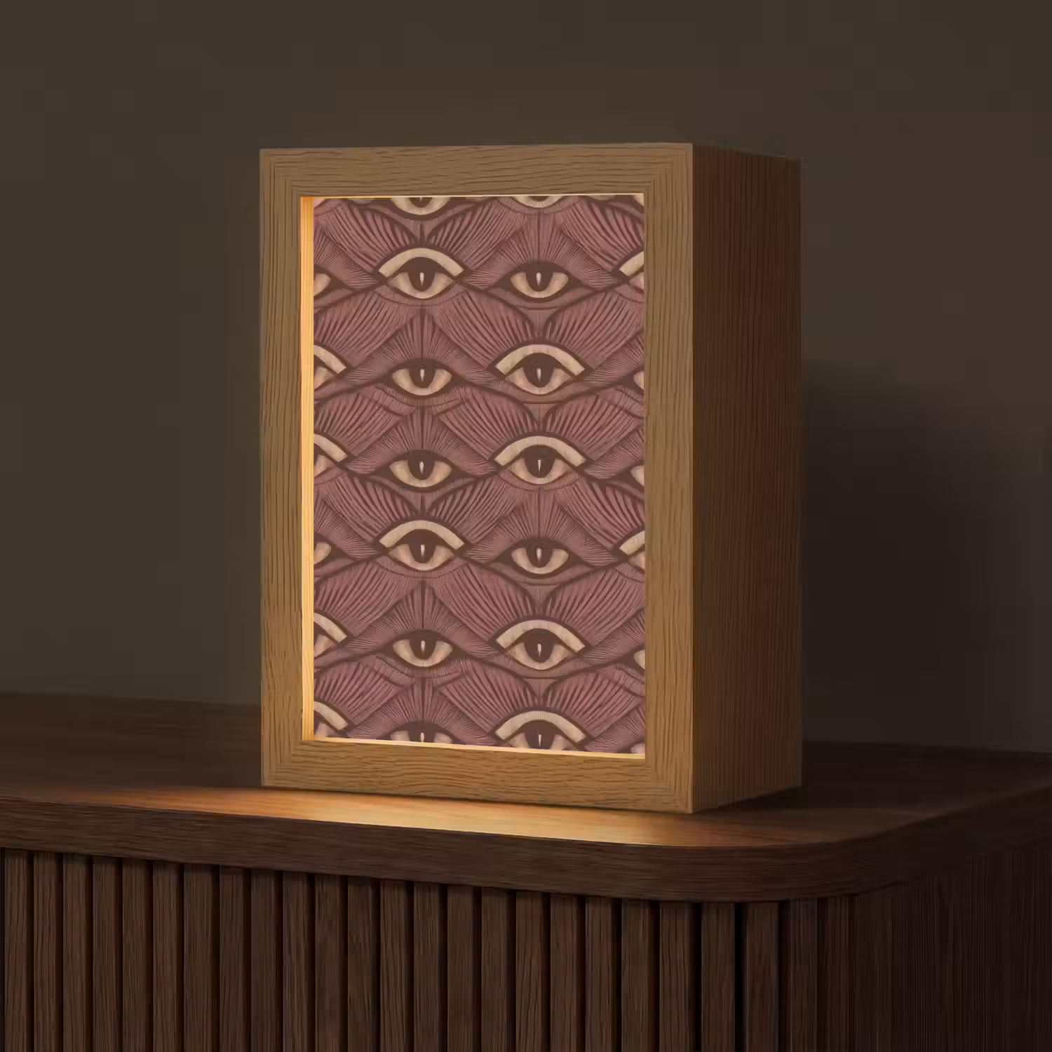 Mystiek - Ogen - Bruin Light Box met kabel (Tafellamp) klein 925 -z3d_website