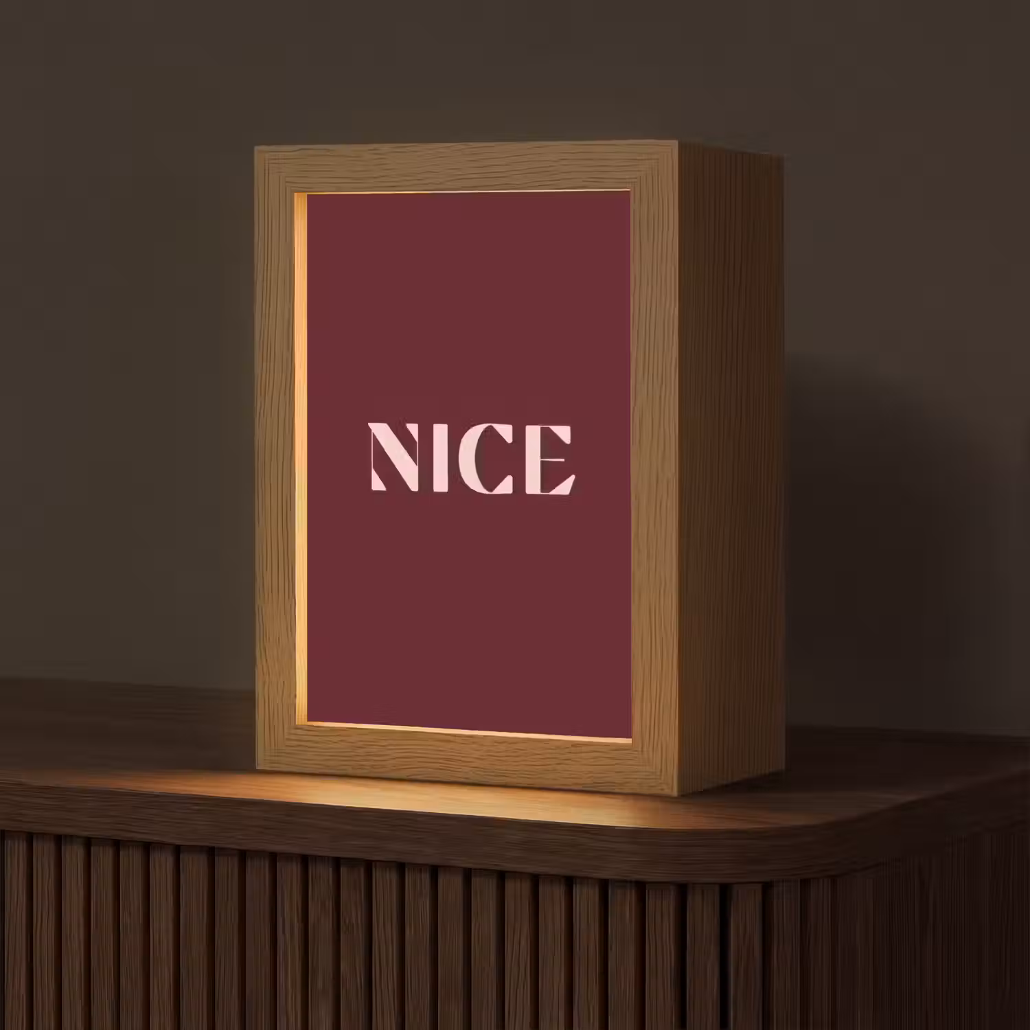 Nice - Bordeaux - Roze Light Box met kabel (Tafellamp) klein -z3d_website