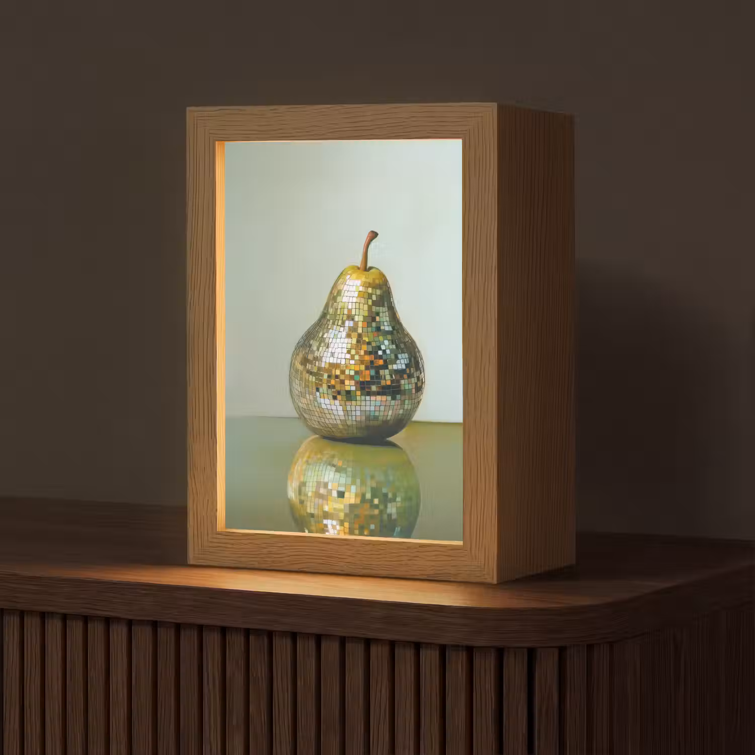 Fruit - Disco - Art - Glitter Light Box met kabel (Tafellamp) klein -z3d_website