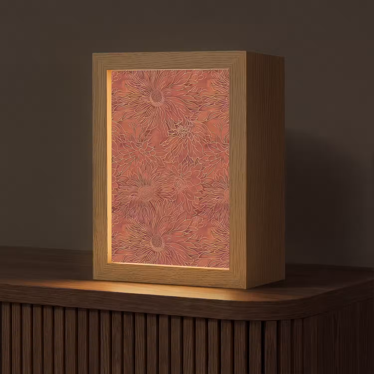 Oosters - Bloemen - Terracotta Light Box met kabel (Tafellamp) klein 925 -z3d_website
