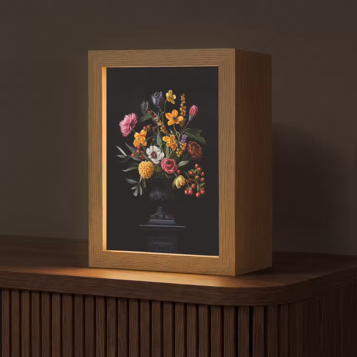 Sierlijk - Boeket - Bladeren Light Box met kabel (Tafellamp) klein -z3d_website