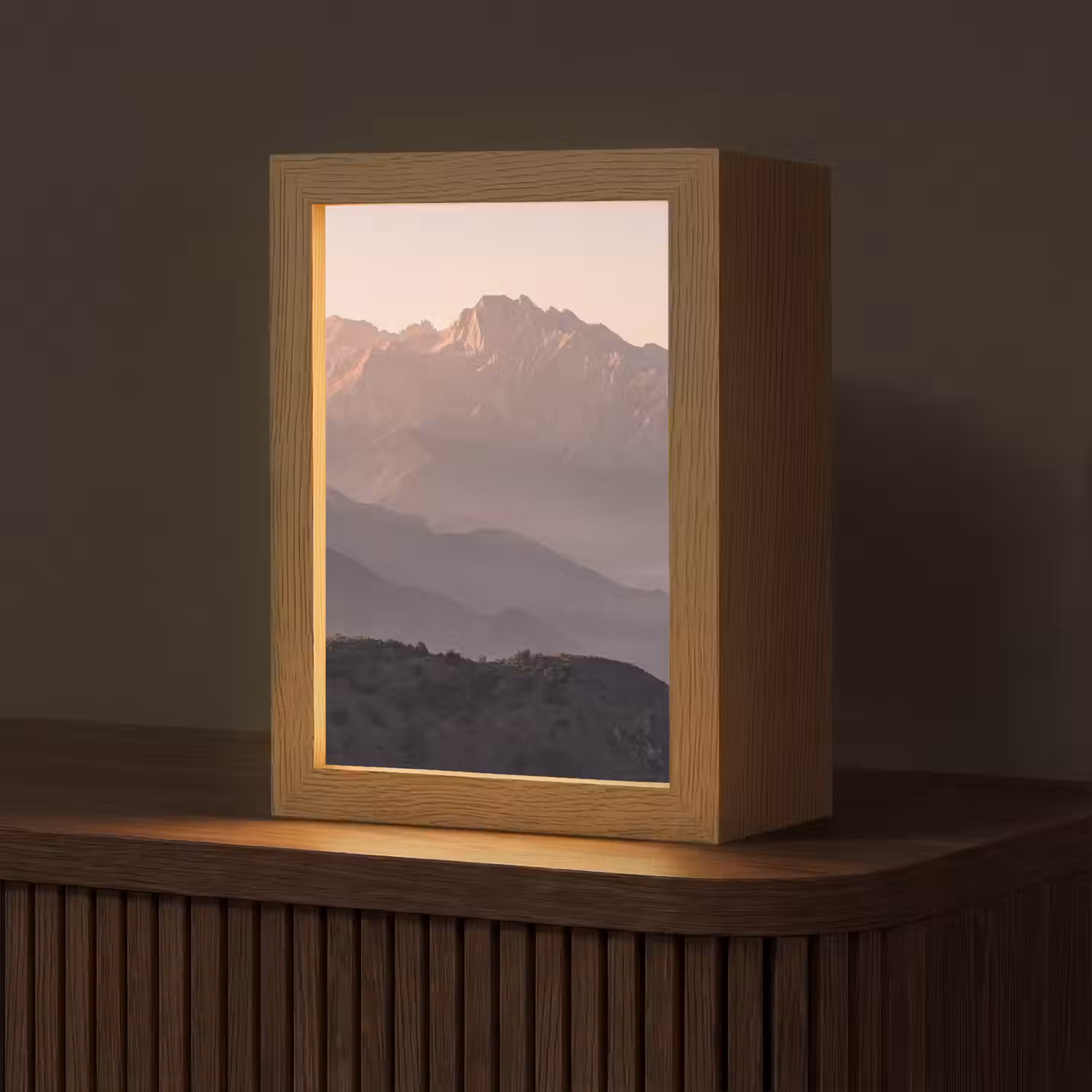 Panorama - Landschap - Bergen Light Box met kabel (Tafellamp) klein -z3d_website